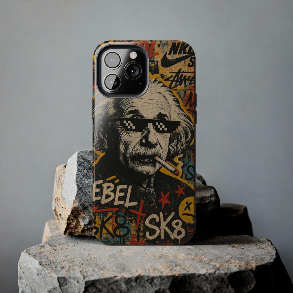 Graffiti Genius Illustration Phone Case | Street Art Scientist Design