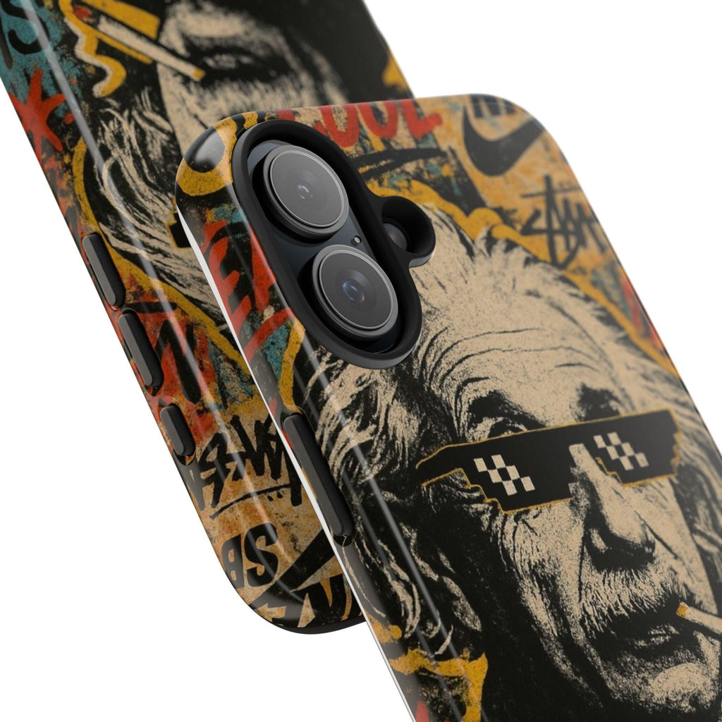 Graffiti Genius Illustration Phone Case | Street Art Scientist Design