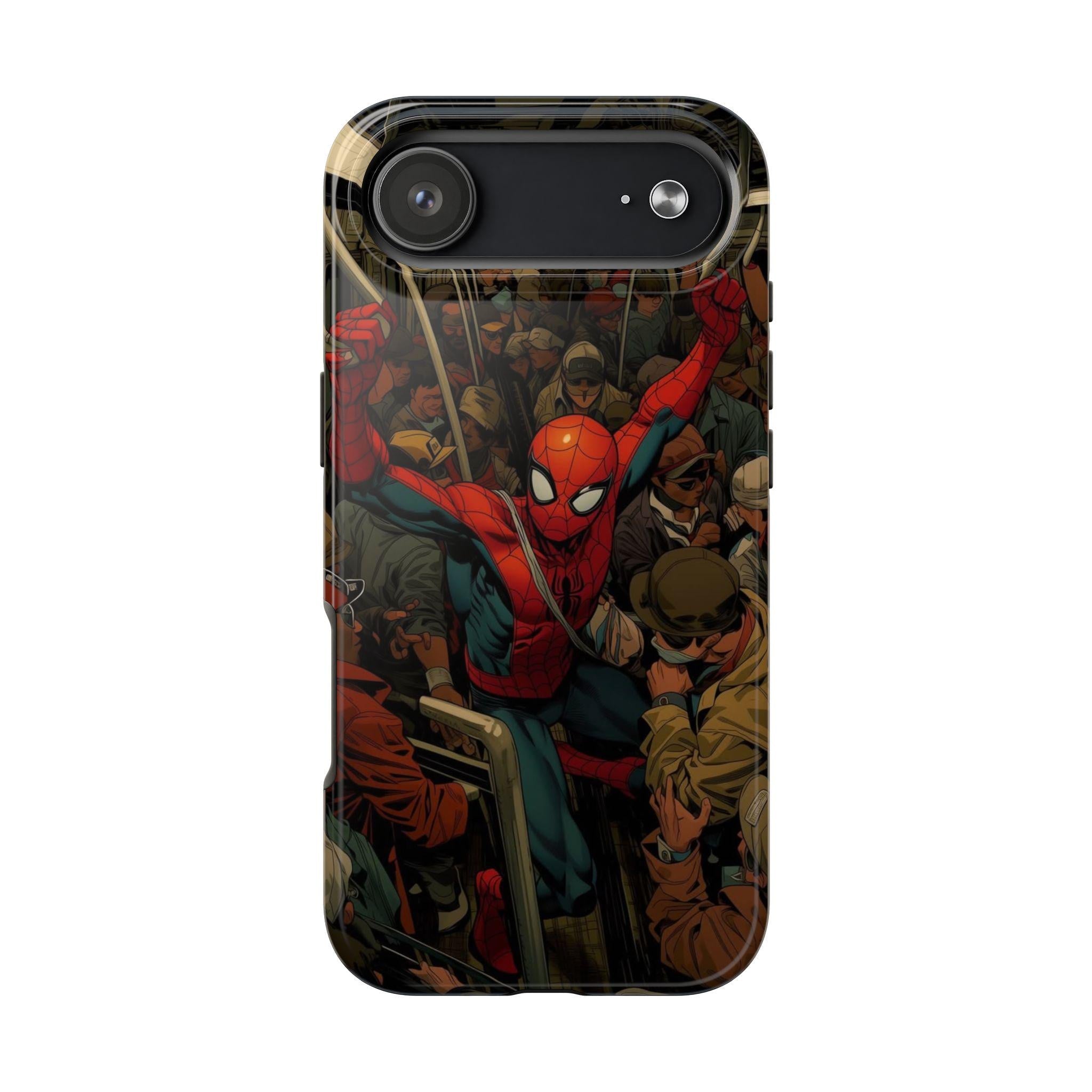 Spider-Man Comic Subway Scene Phone Case | Tough Phone Case