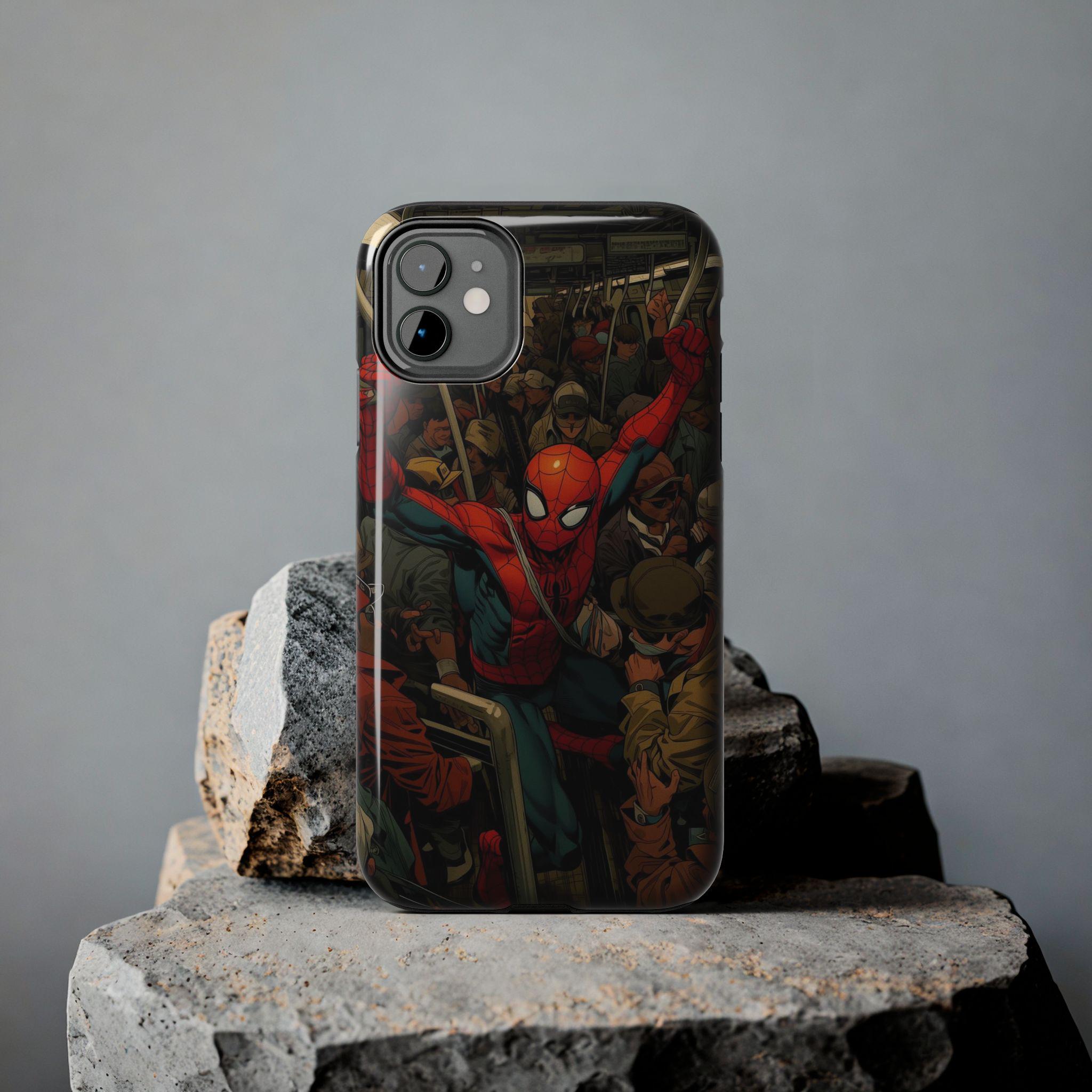 Spider-Man Comic Subway Scene Phone Case | Tough Phone Case