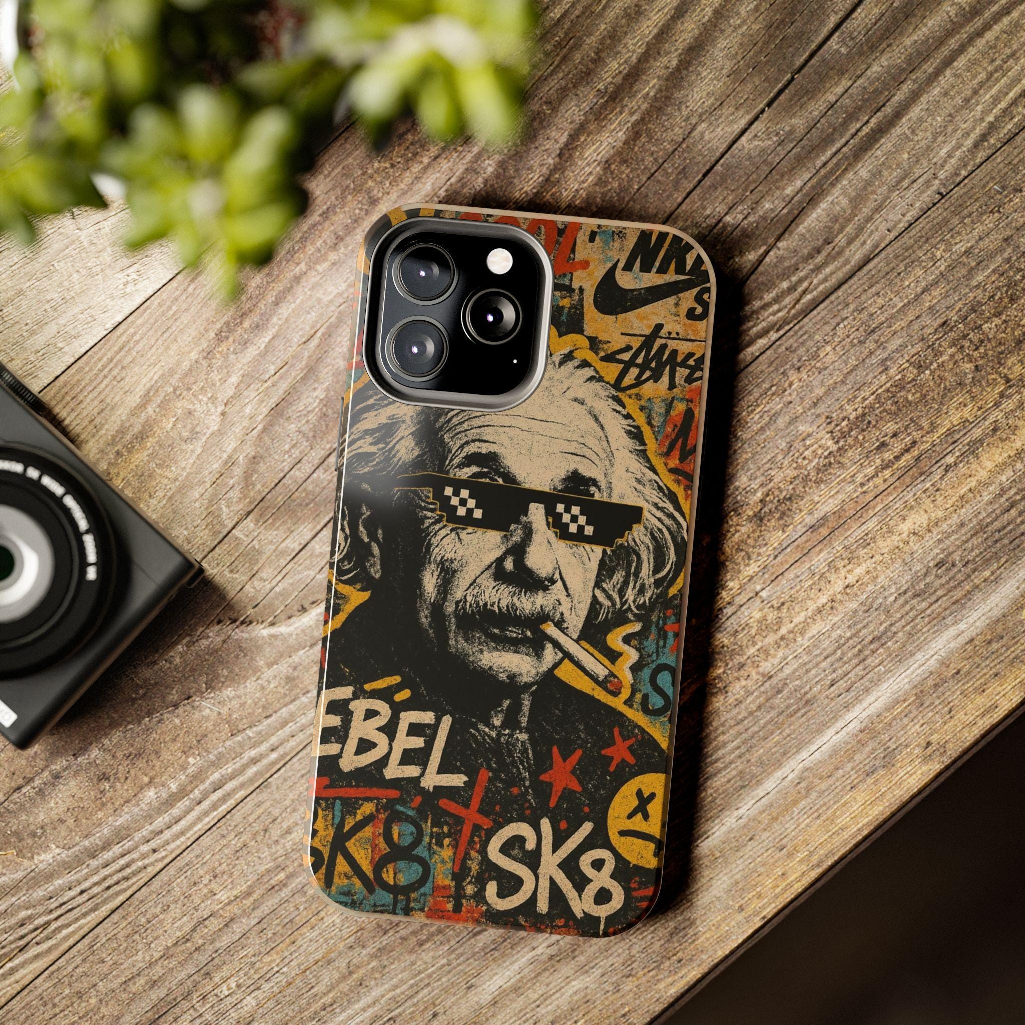 Graffiti Genius Illustration Phone Case | Street Art Scientist Design