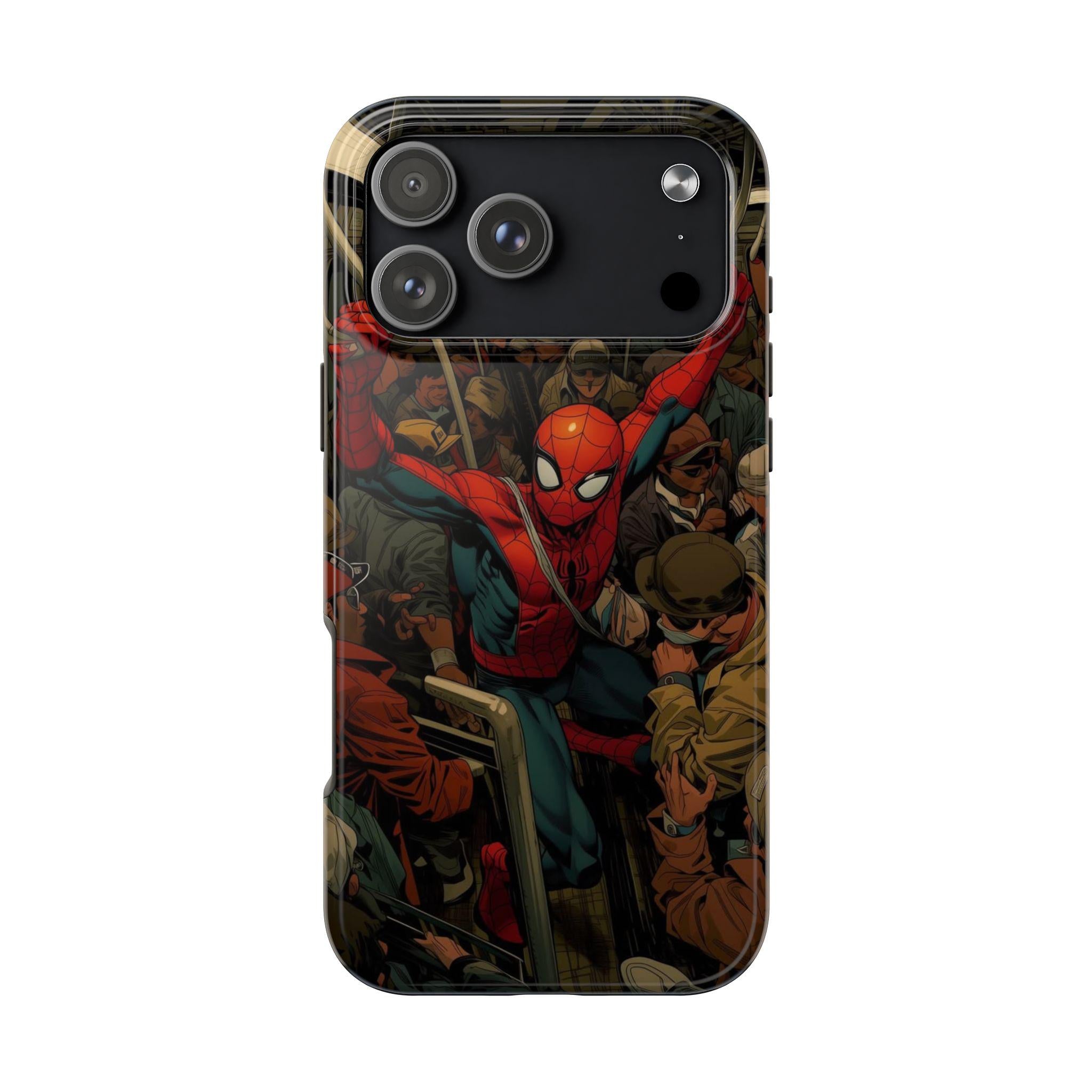Spider-Man Comic Subway Scene Phone Case | Tough Phone Case
