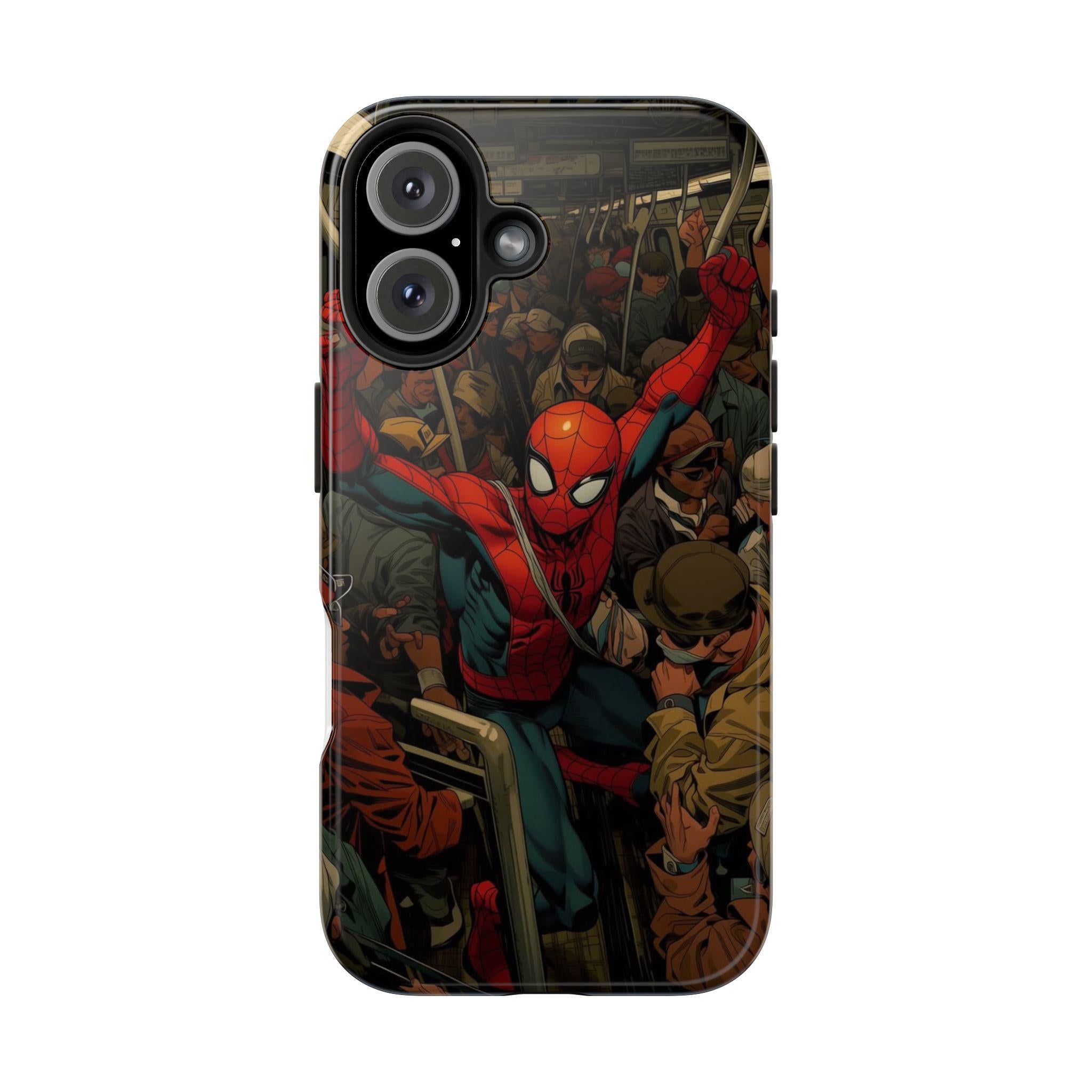 Spider-Man Comic Subway Scene Phone Case | Tough Phone Case