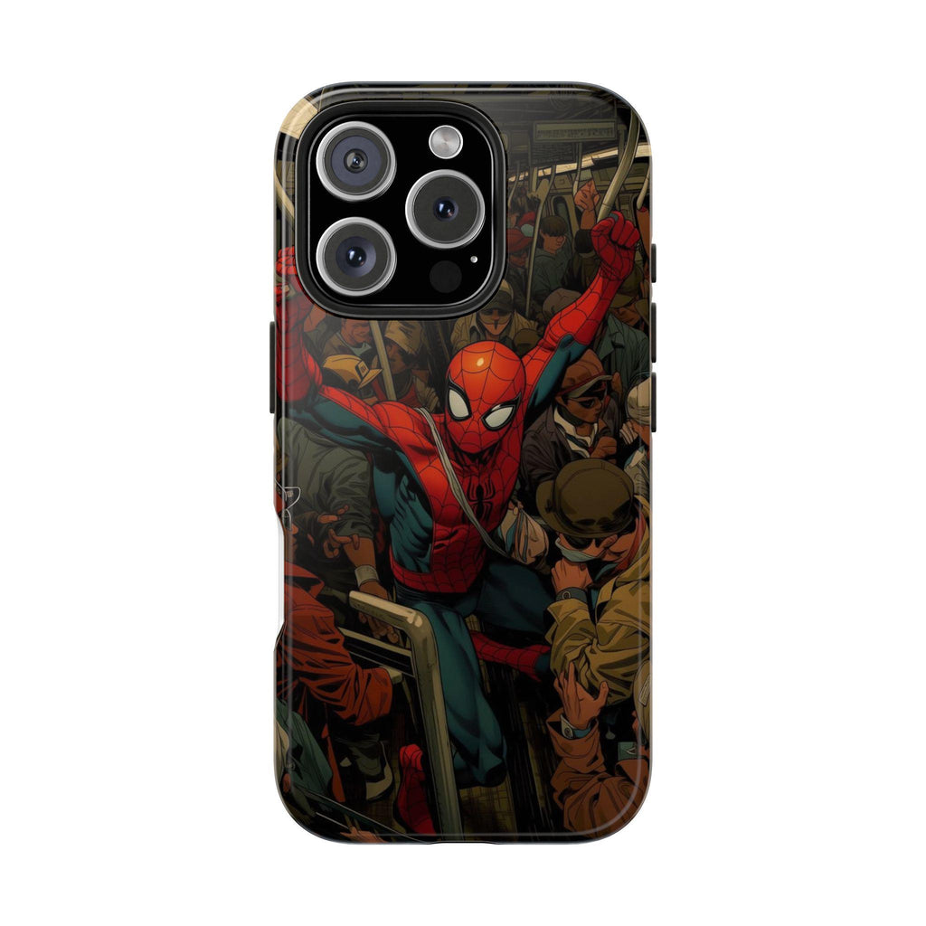 Spider-Man Comic Subway Scene Phone Case | Tough Phone Case