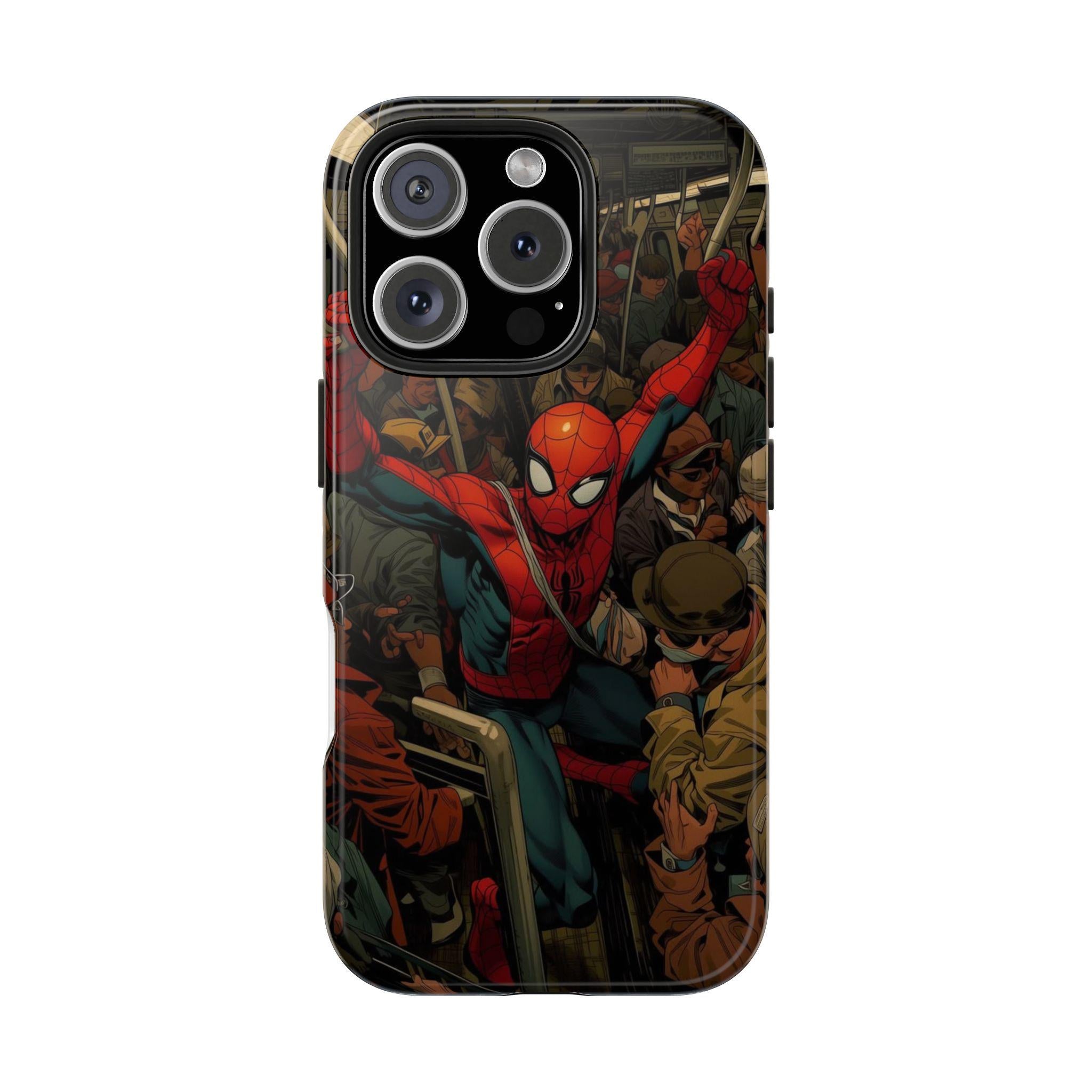 Spider-Man Comic Subway Scene Phone Case | Tough Phone Case