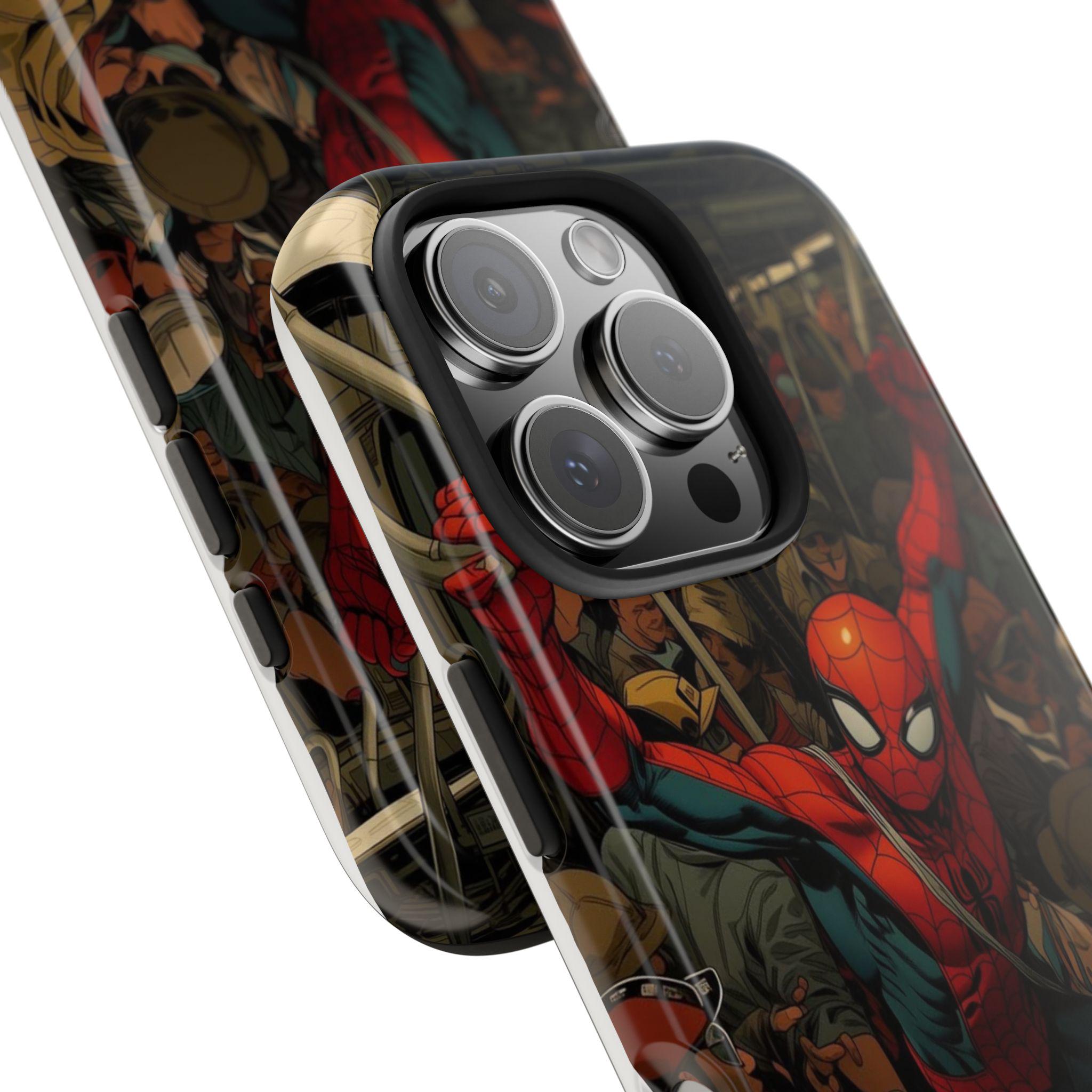 Spider-Man Comic Subway Scene Phone Case | Tough Phone Case