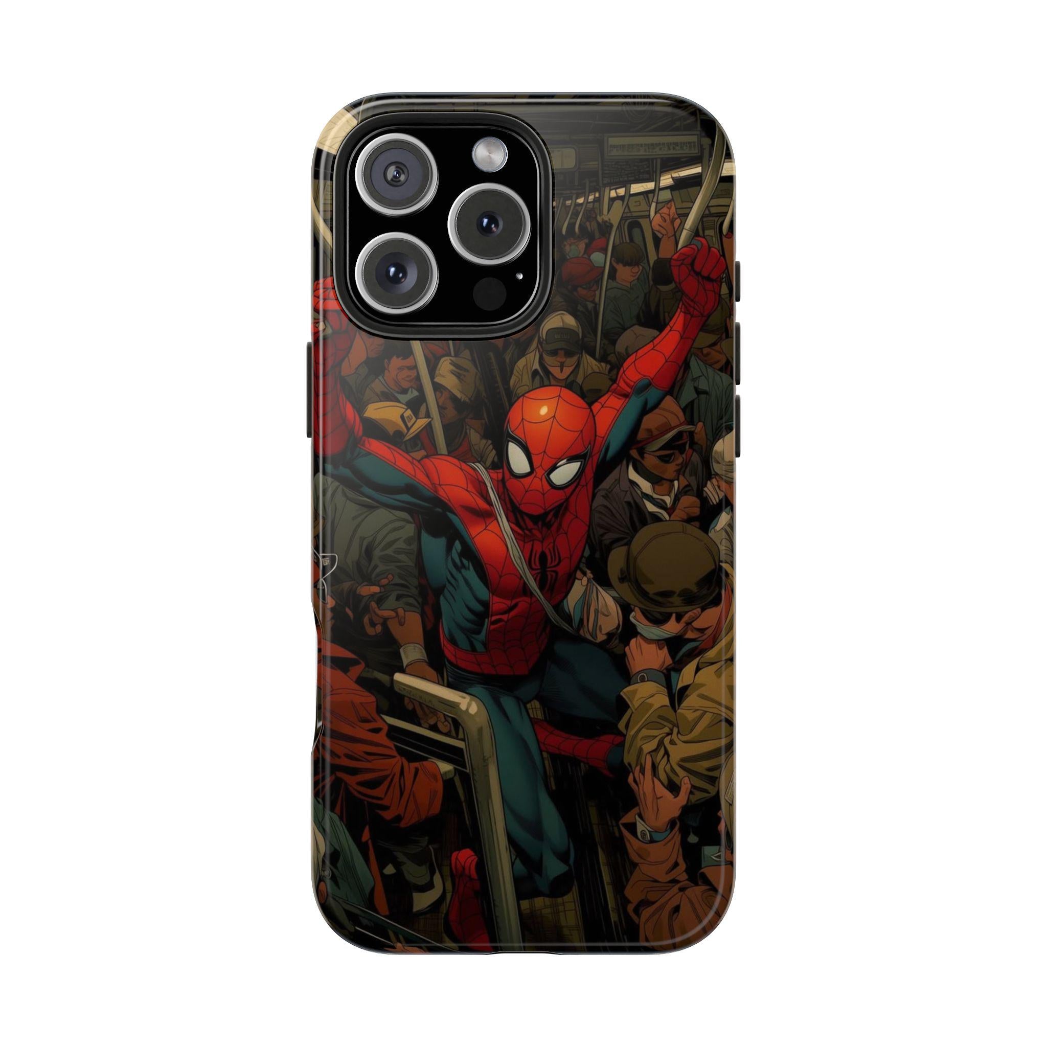 Spider-Man Comic Subway Scene Phone Case | Tough Phone Case