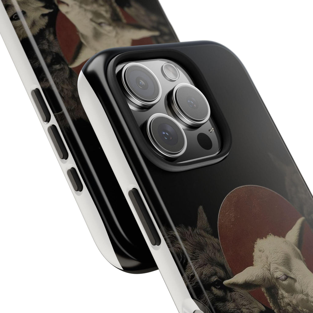 Lamb Among Wolves phone case | dark surreal animal artwork