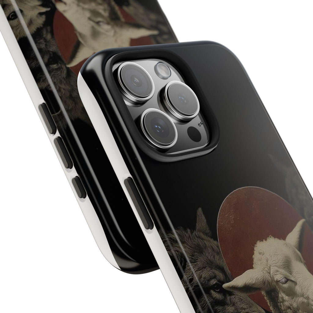 Lamb Among Wolves phone case | dark surreal animal artwork