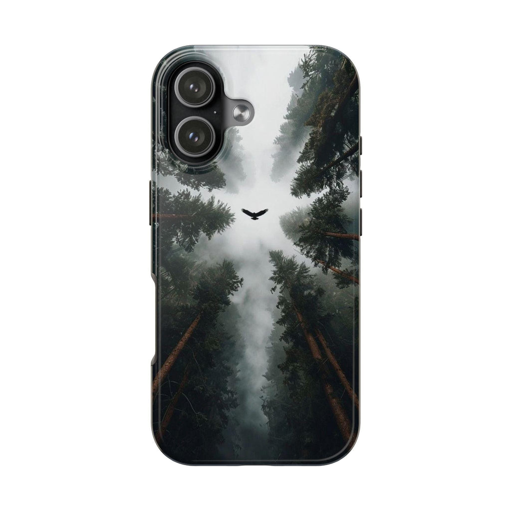 Forest Canopy Raven Phone Case | Misty Trees Nature Landscape
