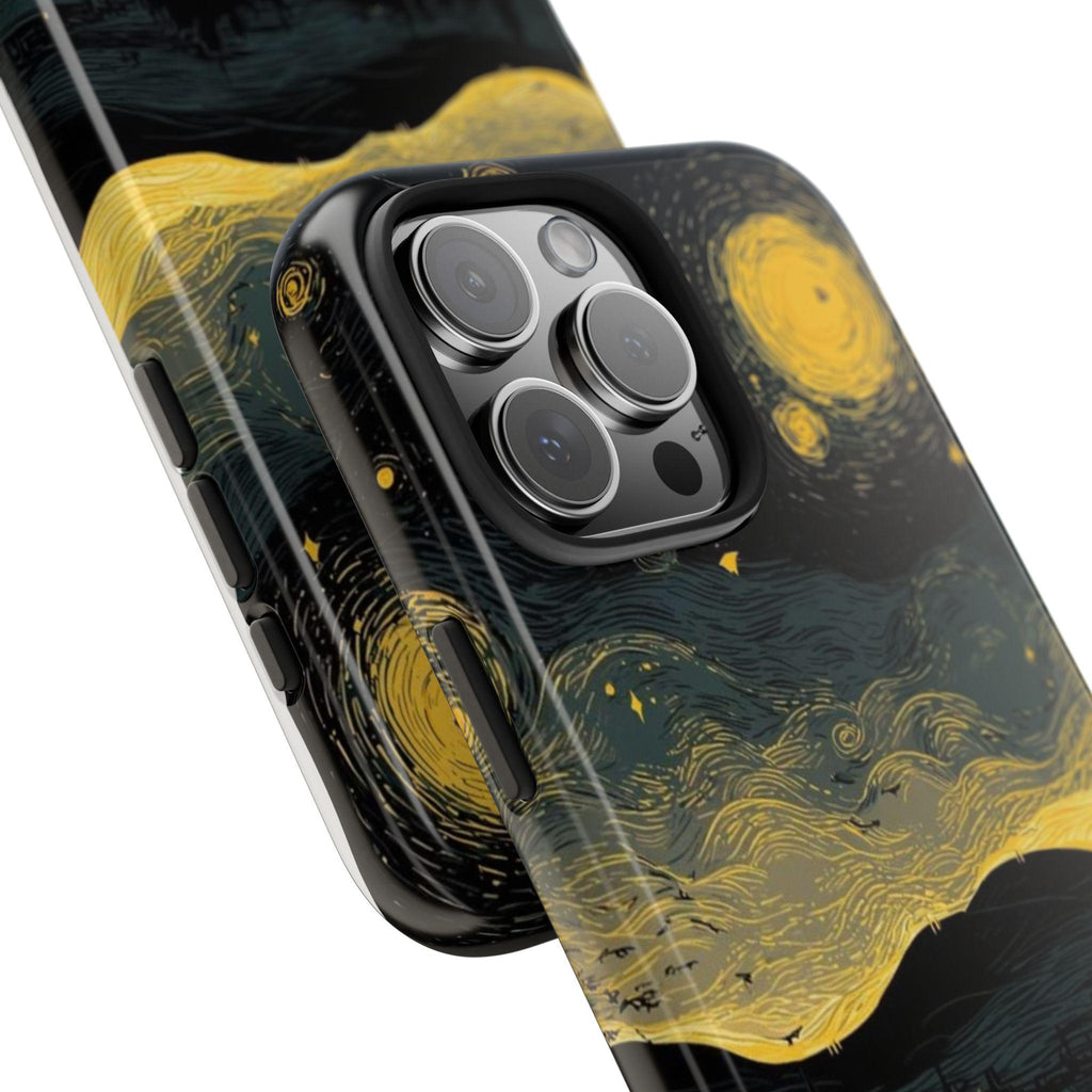 Cat Silhouette Starry Night phone case | Tough Phone Cases