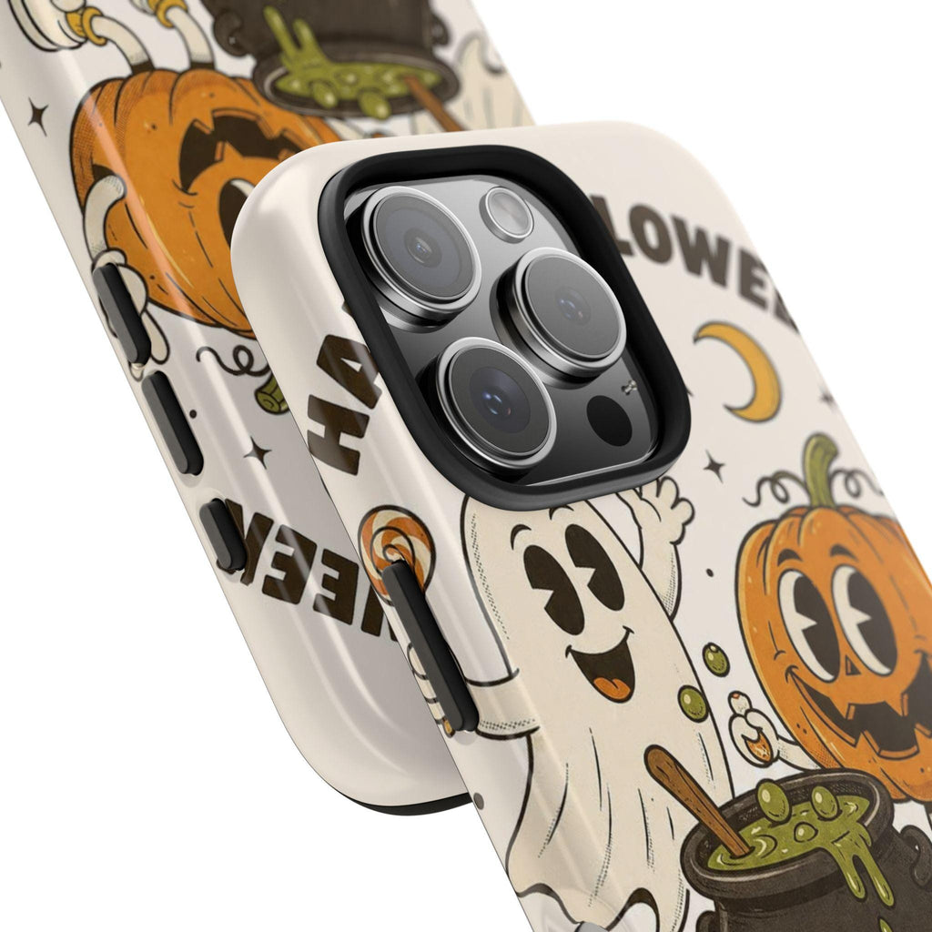 Cute Pumpkin and Ghost Halloween Phone Case | Tough Phone Cases