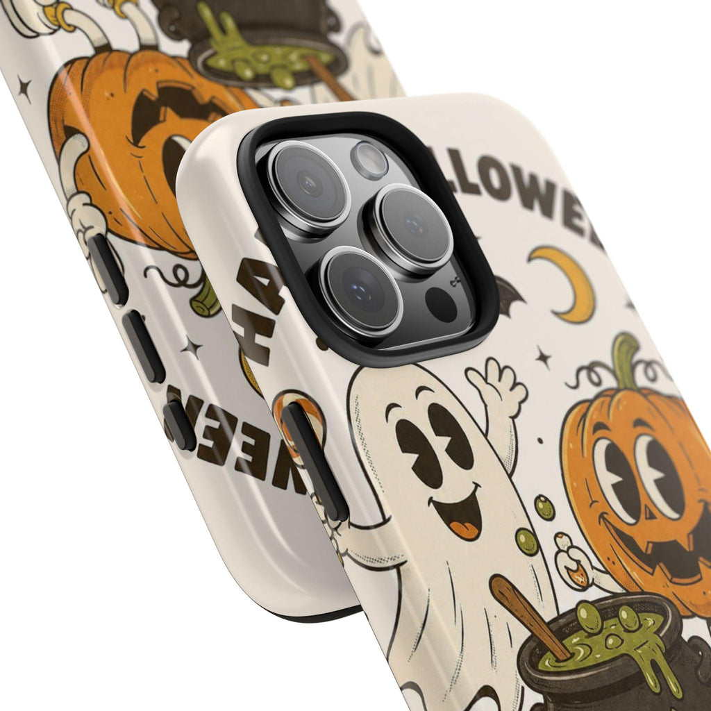 Cute Pumpkin and Ghost Halloween Phone Case | Tough Phone Cases