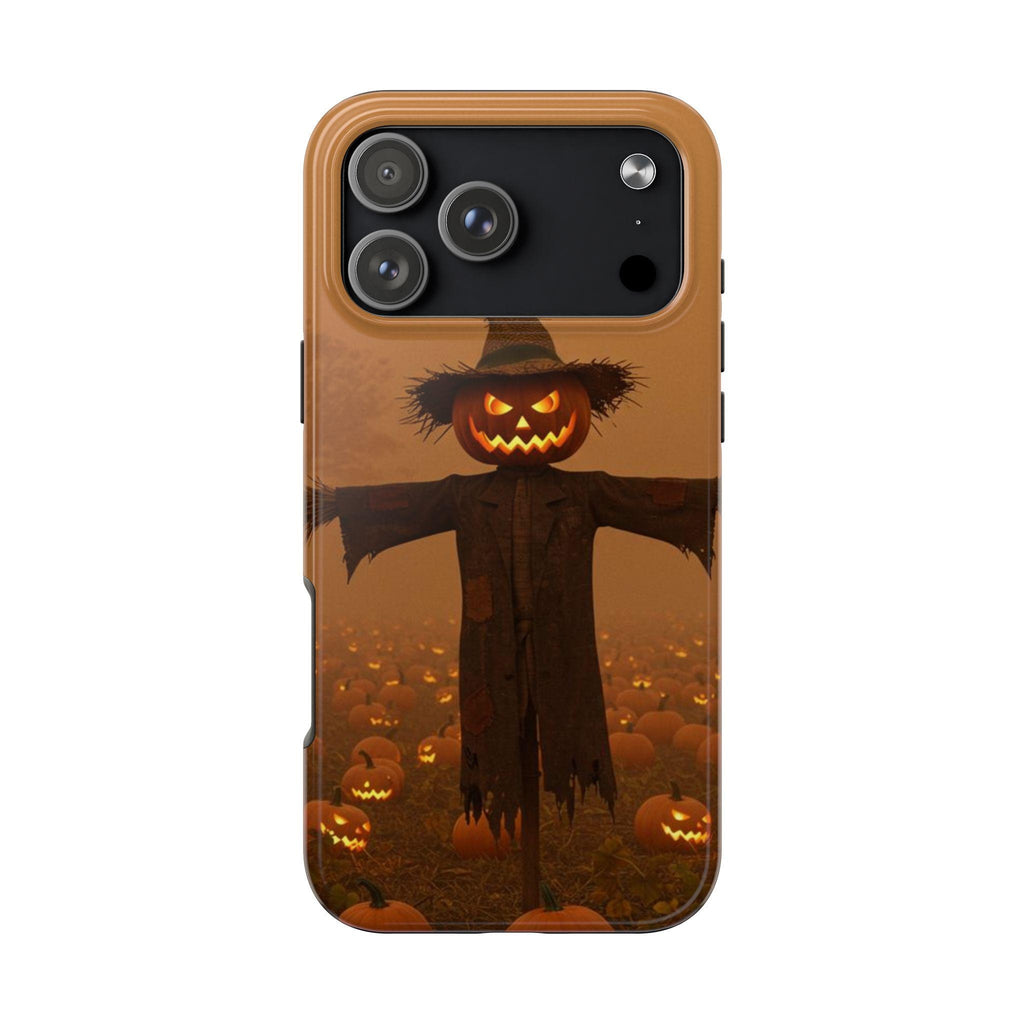 Jack-O'-Lantern Scarecrow Phone Case | Halloween Pumpkin Field Design
