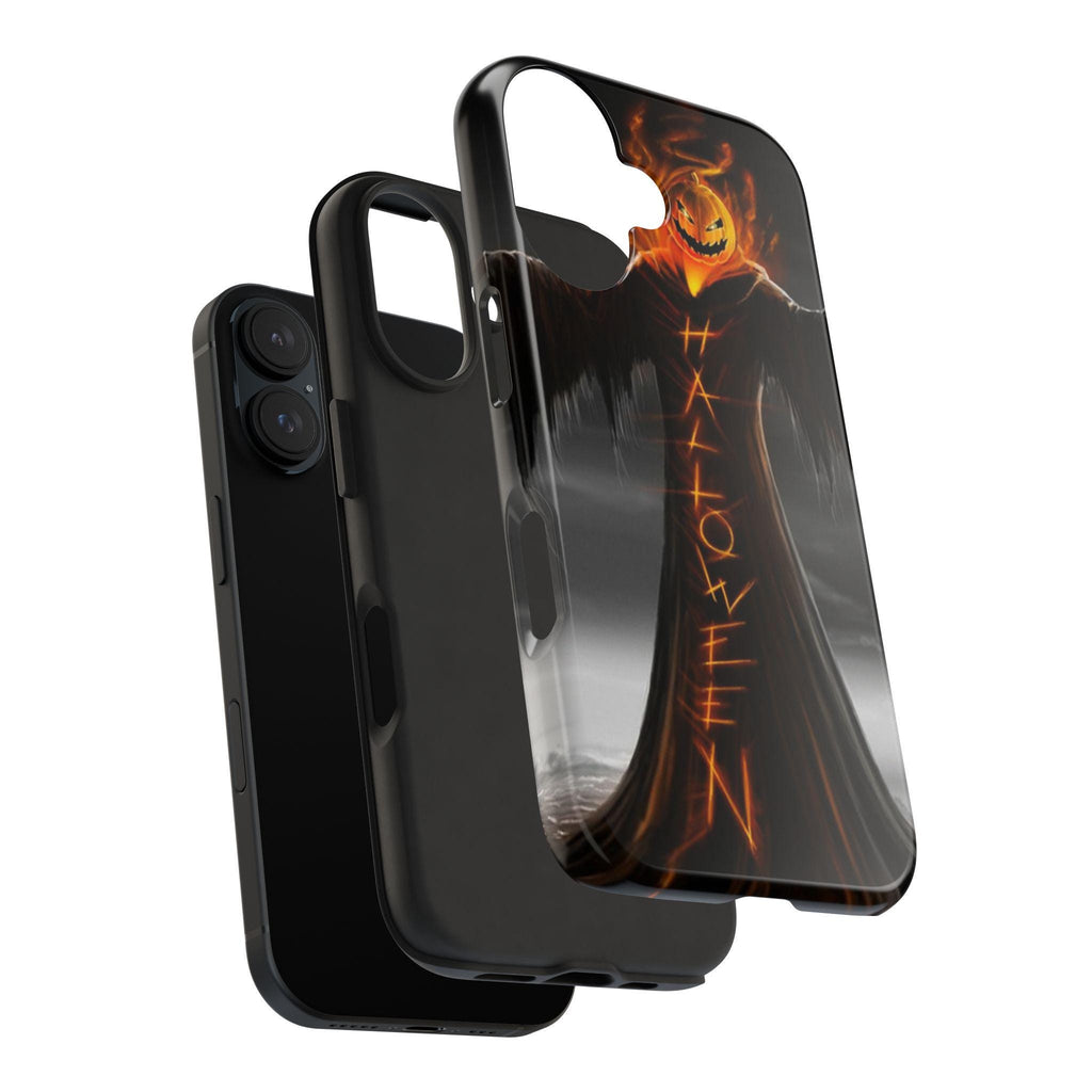 Jack O'Lantern Scarecrow Halloween Tough Phone Case | Spooky Pumpkin Glow