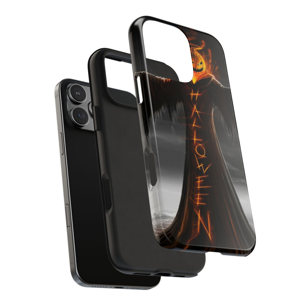 Jack O'Lantern Scarecrow Halloween Tough Phone Case | Spooky Pumpkin Glow