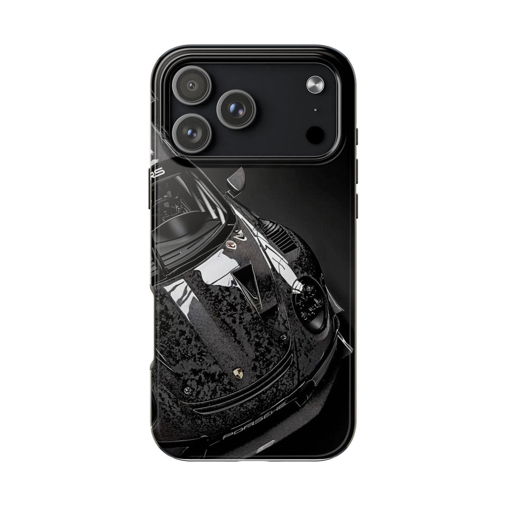 Sports Car Phone Case | Glossy Black Porsche Design for Protection