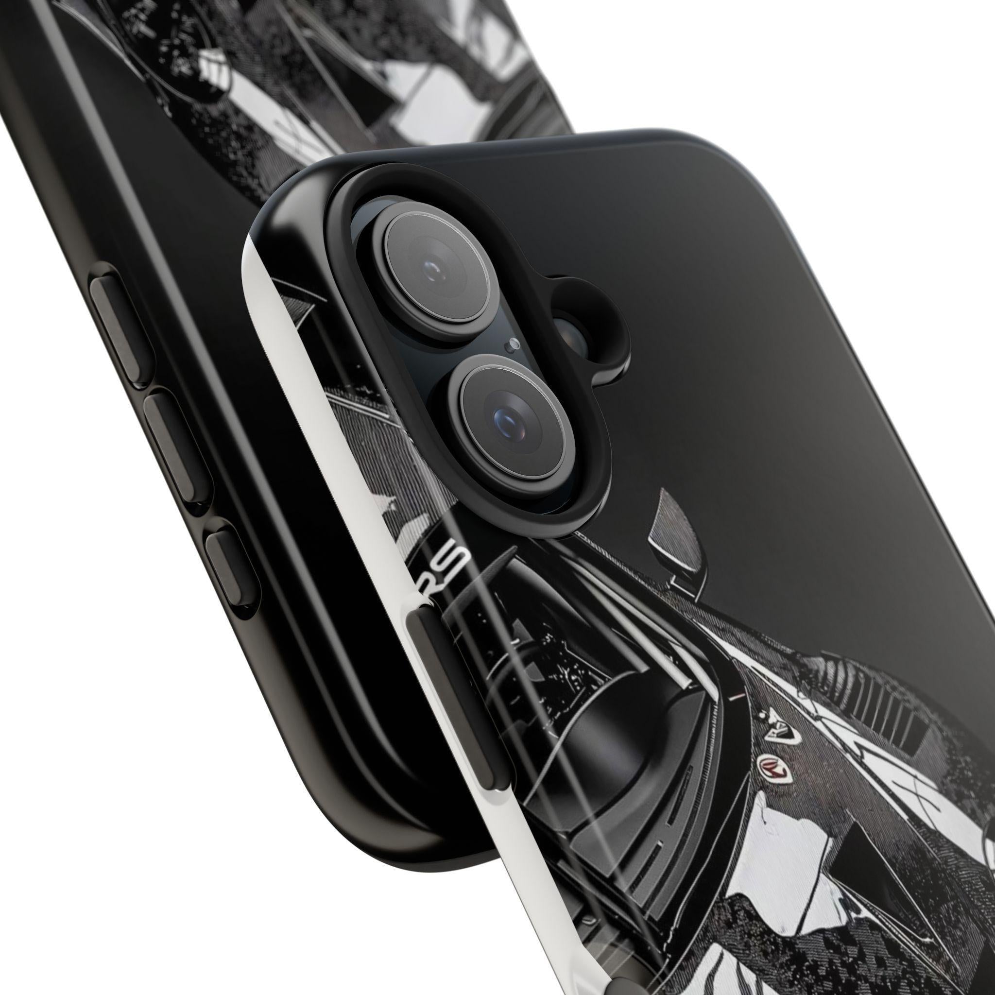 Sports Car Phone Case | Glossy Black Porsche Design for Protection