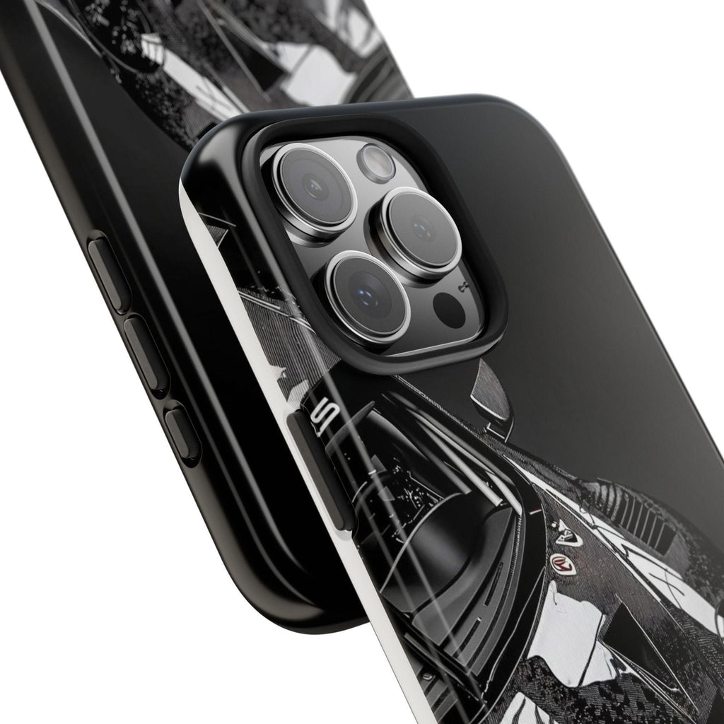 Sports Car Phone Case | Glossy Black Porsche Design for Protection