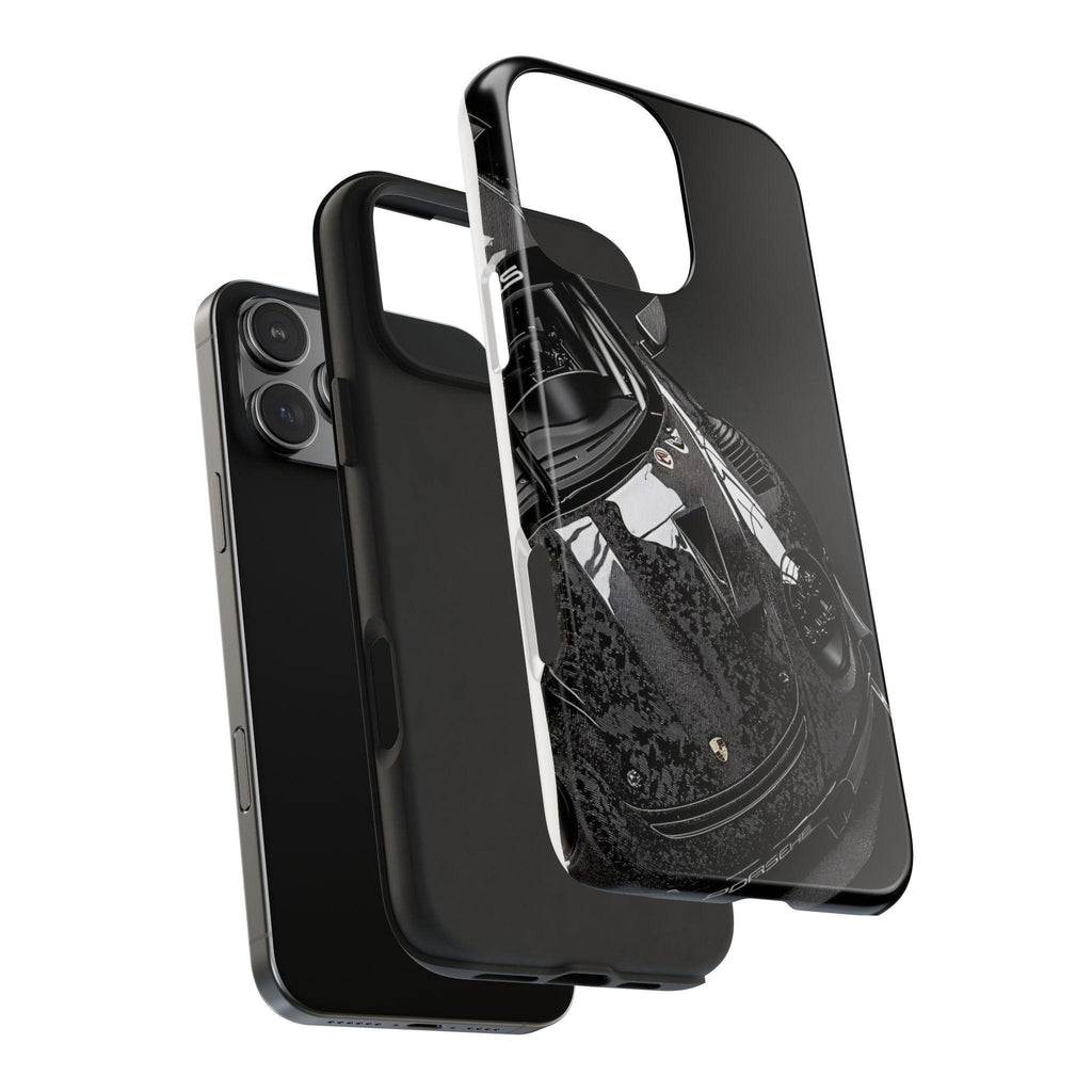 Sports Car Phone Case | Glossy Black Porsche Design for Protection