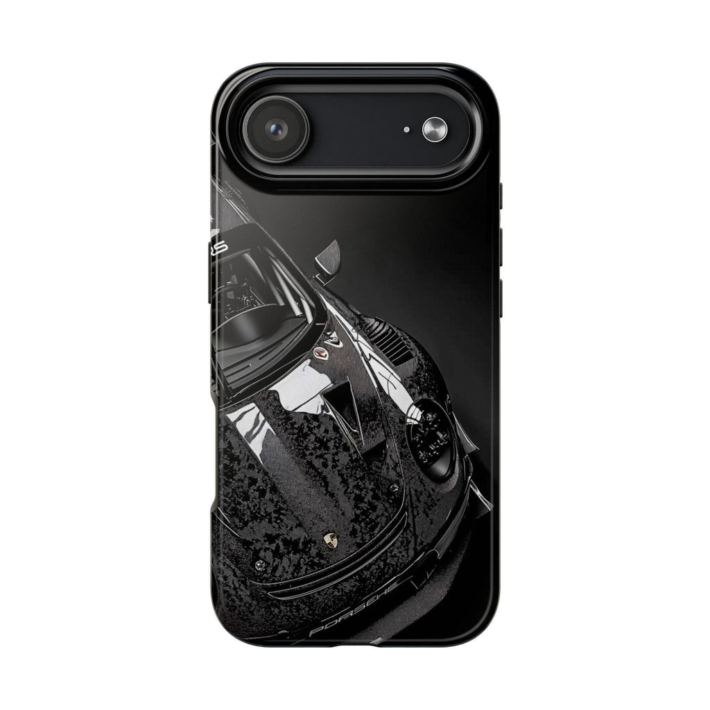 Sports Car Phone Case | Glossy Black Porsche Design for Protection