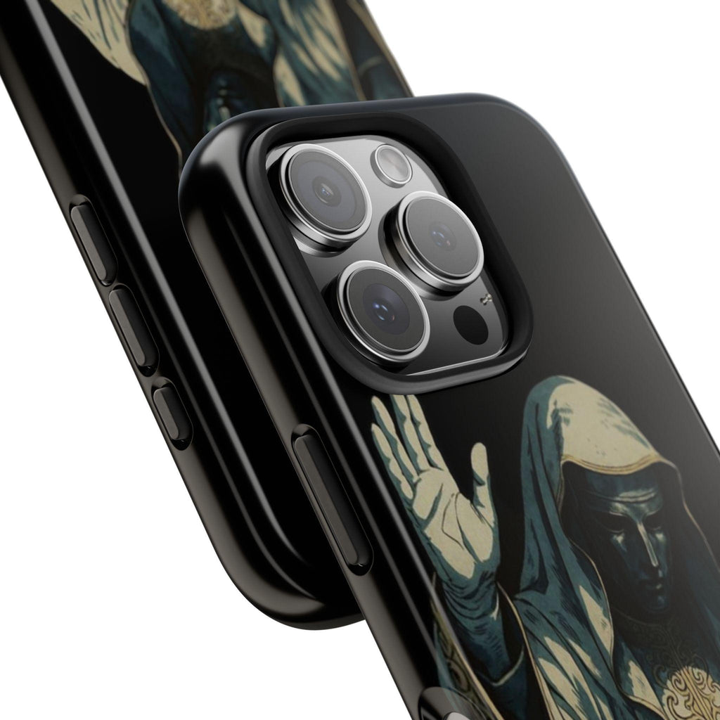 Hooded Figure Phone Case | Dark Mystic Design with Protective Shell