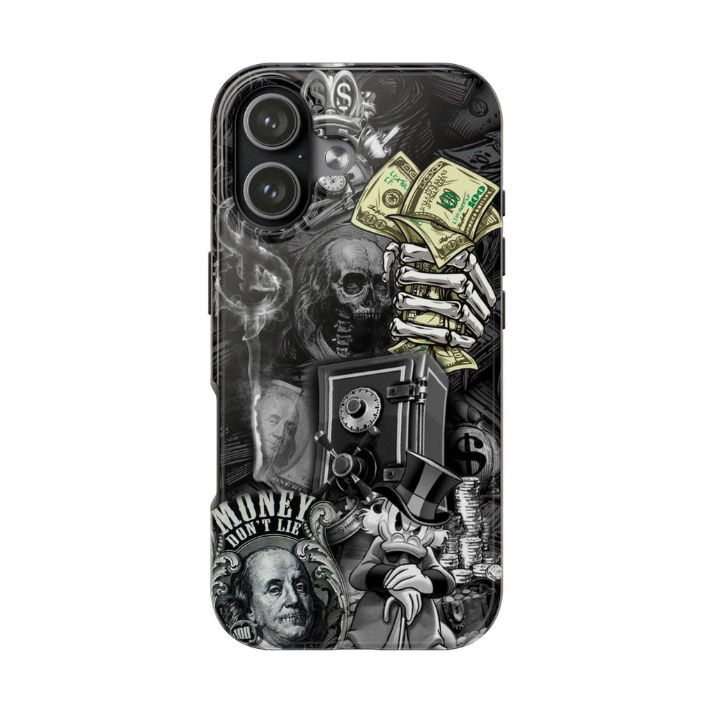 Money Skull Collage Tough Phone Case with Glossy Finish