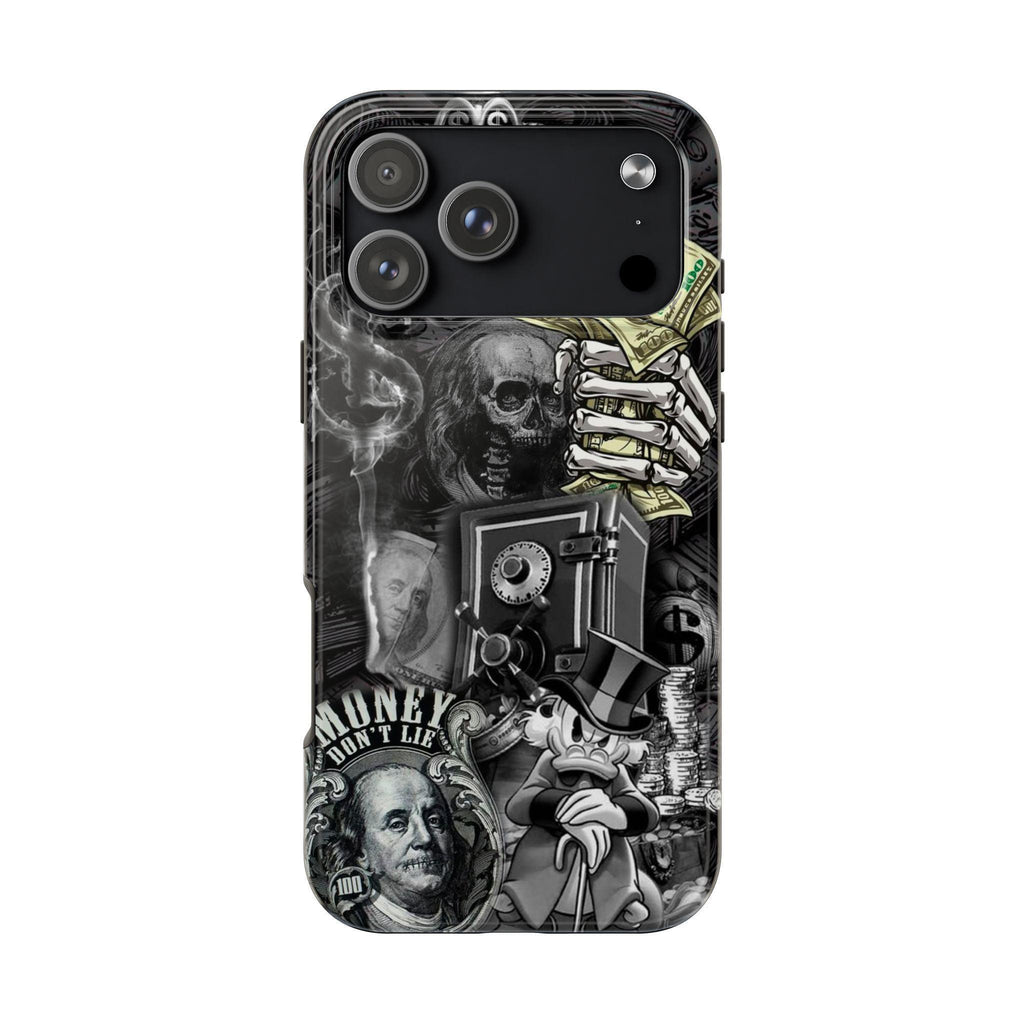 Money Skull Collage Tough Phone Case with Glossy Finish