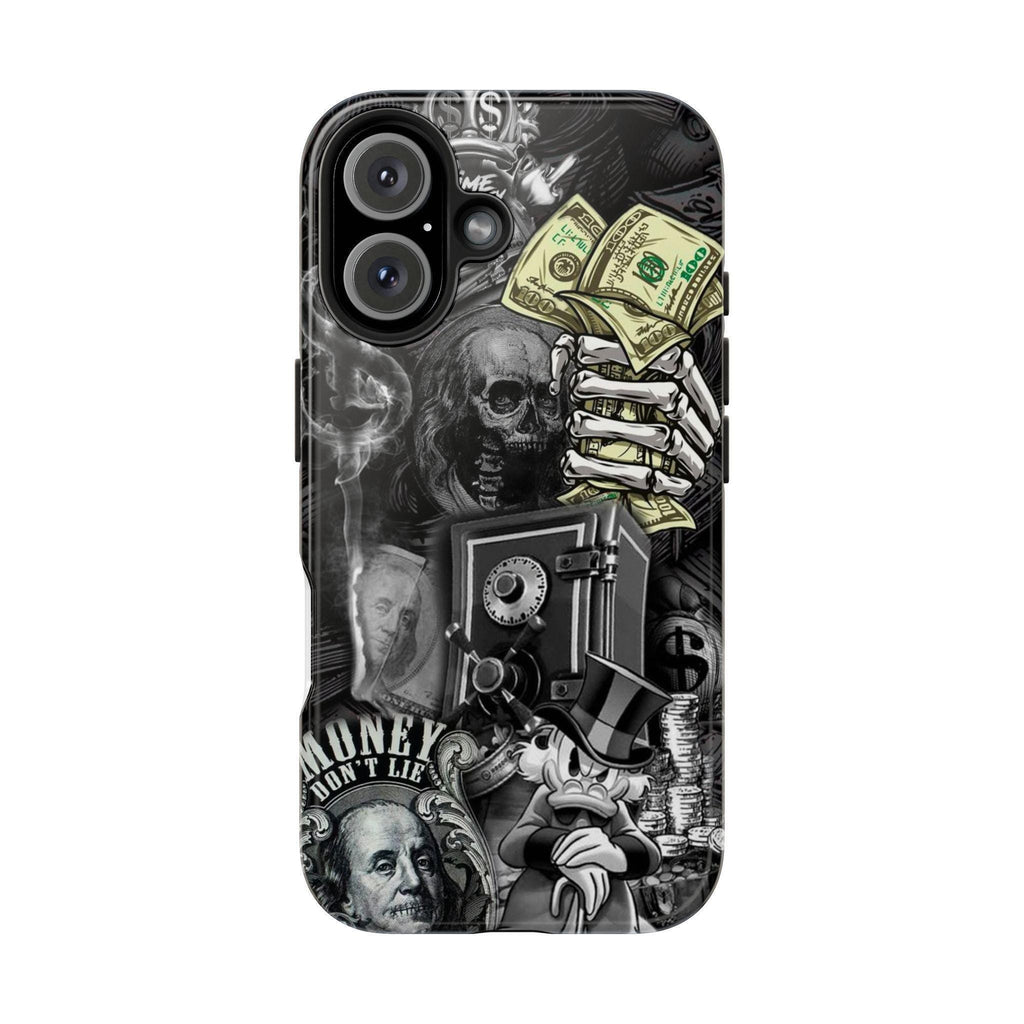 Money Skull Collage Tough Phone Case with Glossy Finish