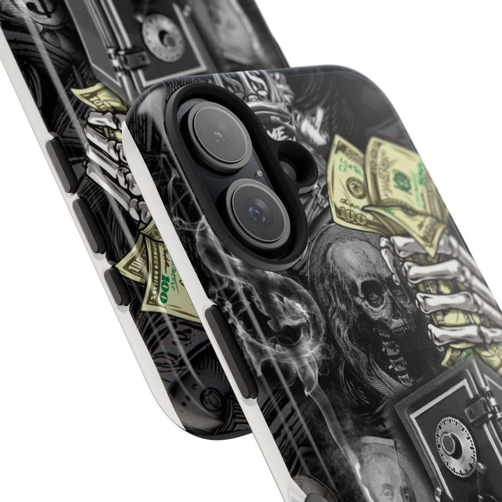 Money Skull Collage Tough Phone Case with Glossy Finish