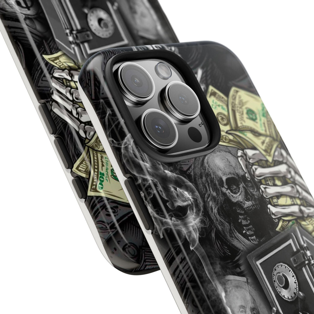 Money Skull Collage Tough Phone Case with Glossy Finish