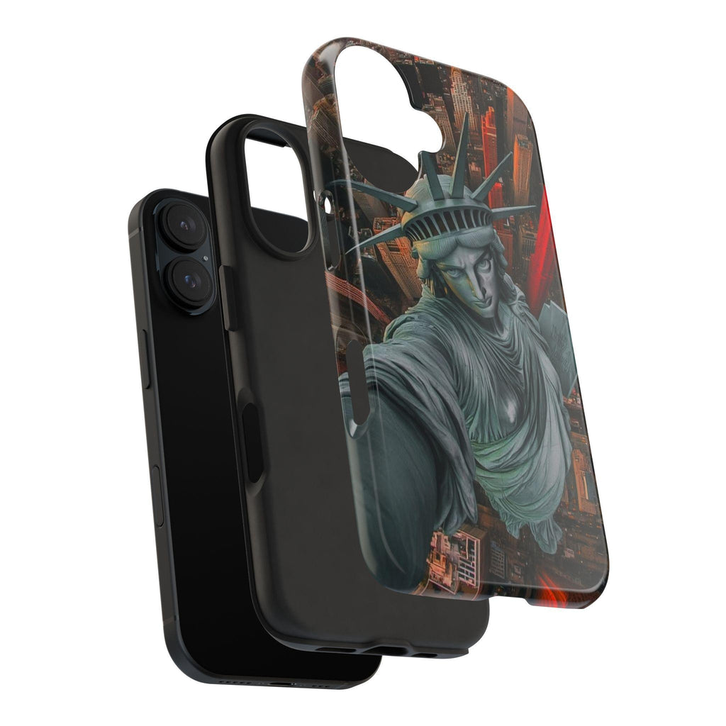 NYC Phone Case with Statue of Liberty Design, Tough Protective Cover