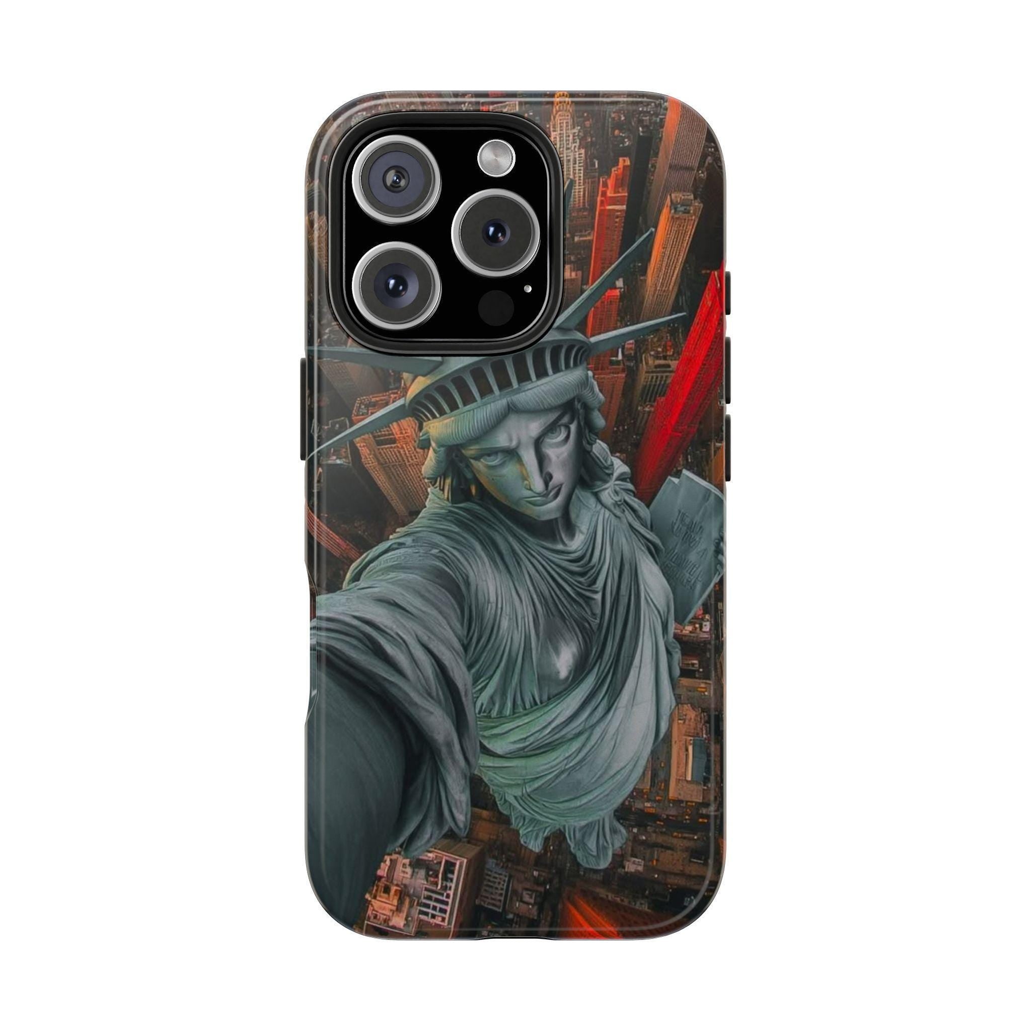 NYC Phone Case with Statue of Liberty Design, Tough Protective Cover
