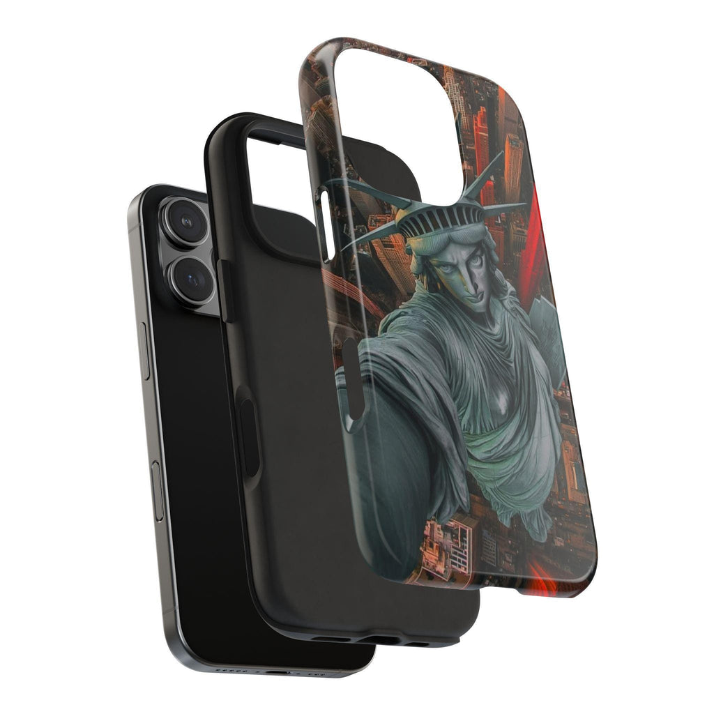 NYC Phone Case with Statue of Liberty Design, Tough Protective Cover