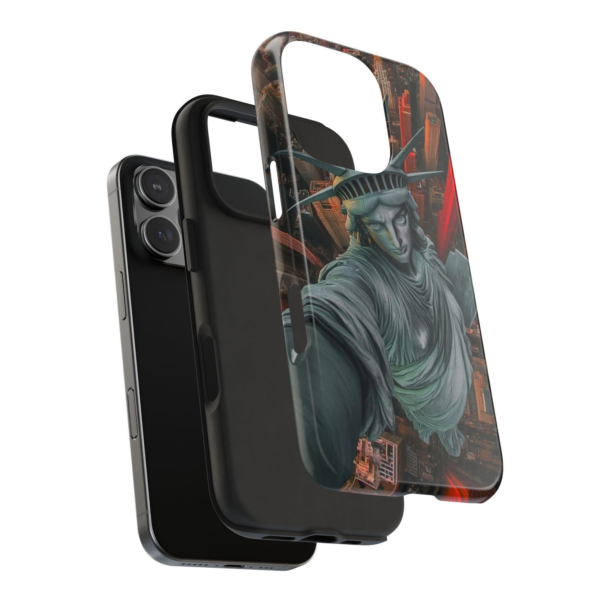 NYC Phone Case with Statue of Liberty Design, Tough Protective Cover
