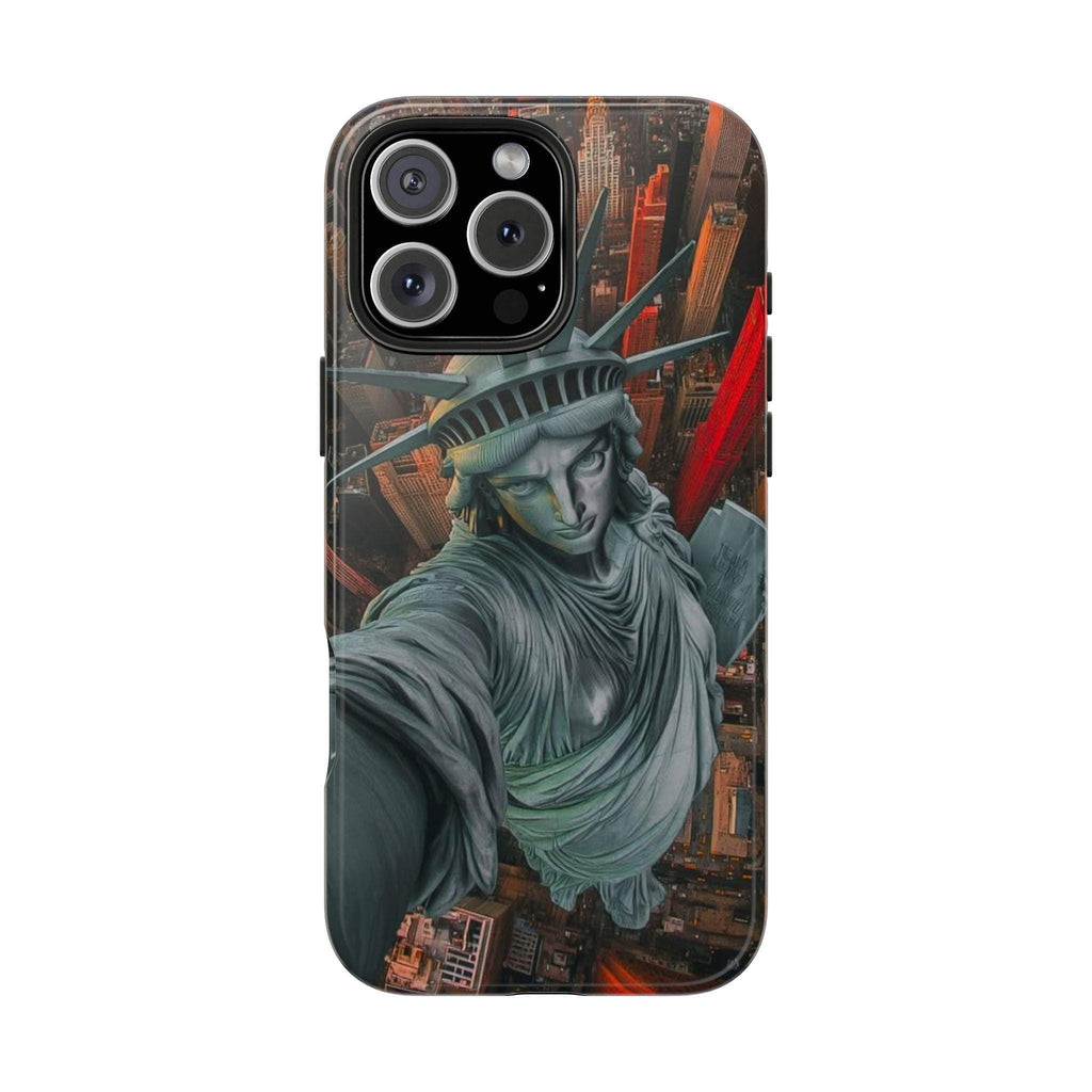 NYC Phone Case with Statue of Liberty Design, Tough Protective Cover