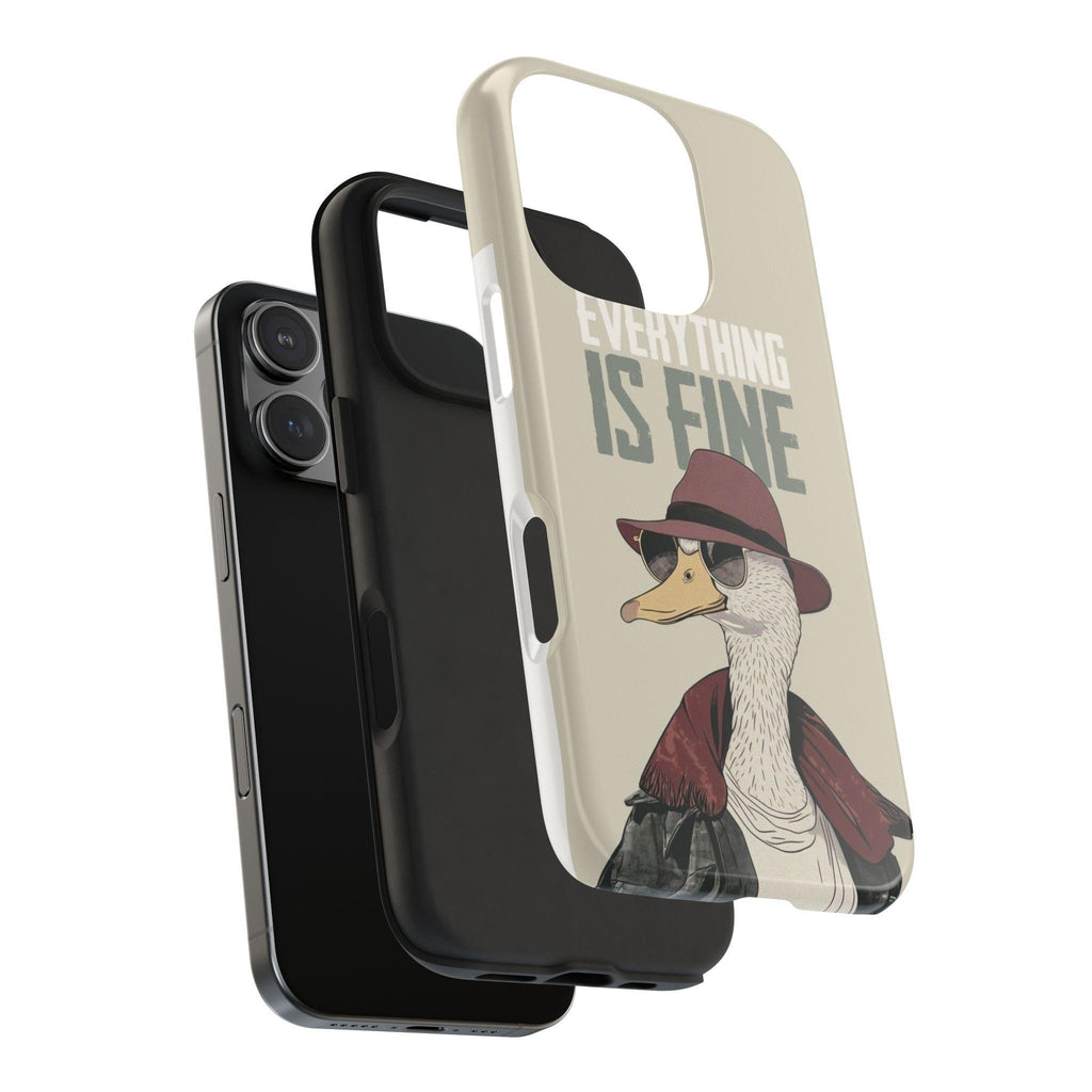 Duck Phone Case with Funny 'Is Fine' Illustration | Tough Protection