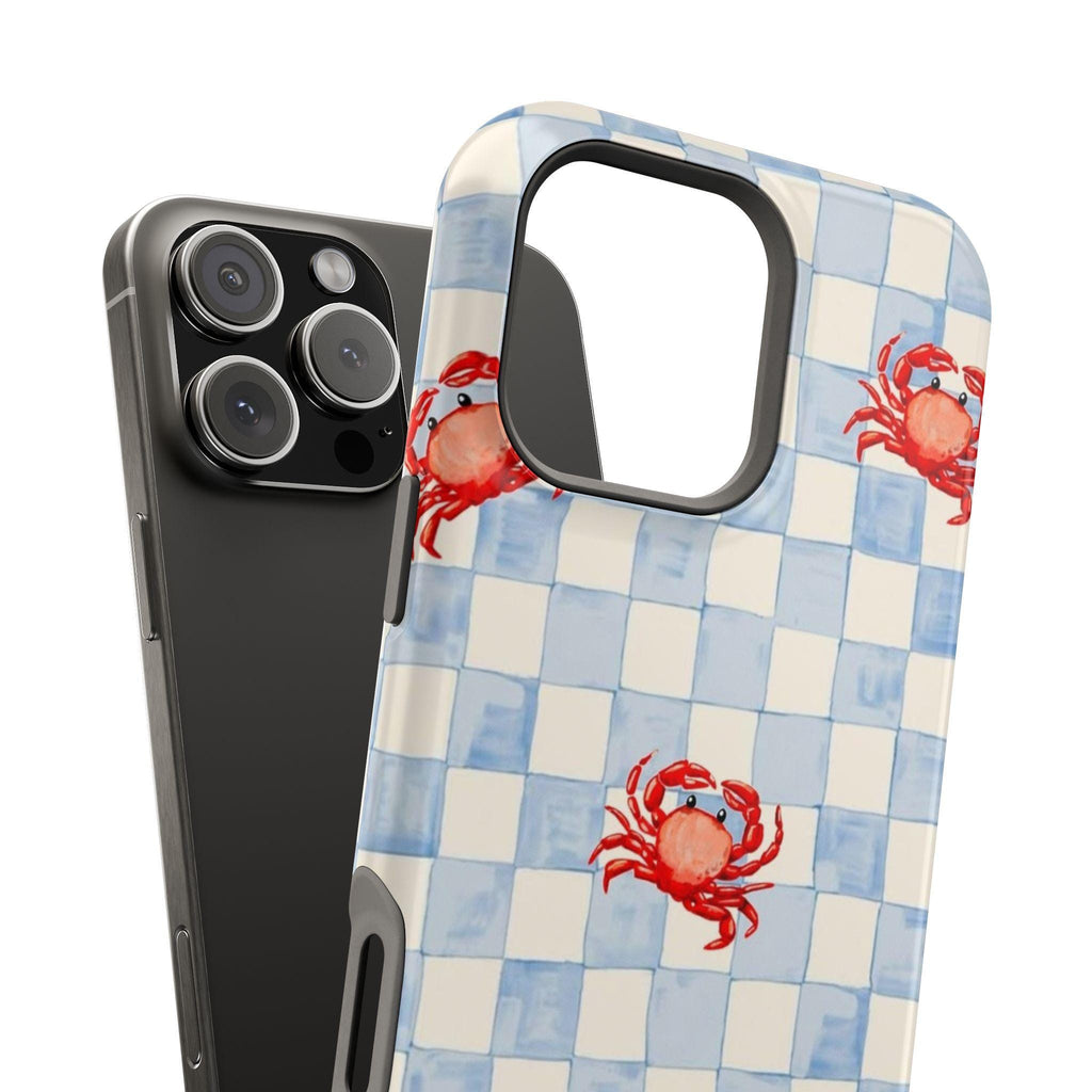 Red Crab Checkerboard Phone Case | Magnetic Impact-Resistant Case