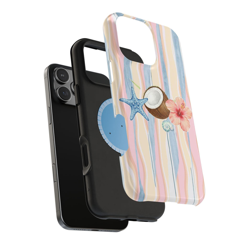 Tropical Coconut Hibiscus Phone Case | Magnetic Impact-Resistant Case