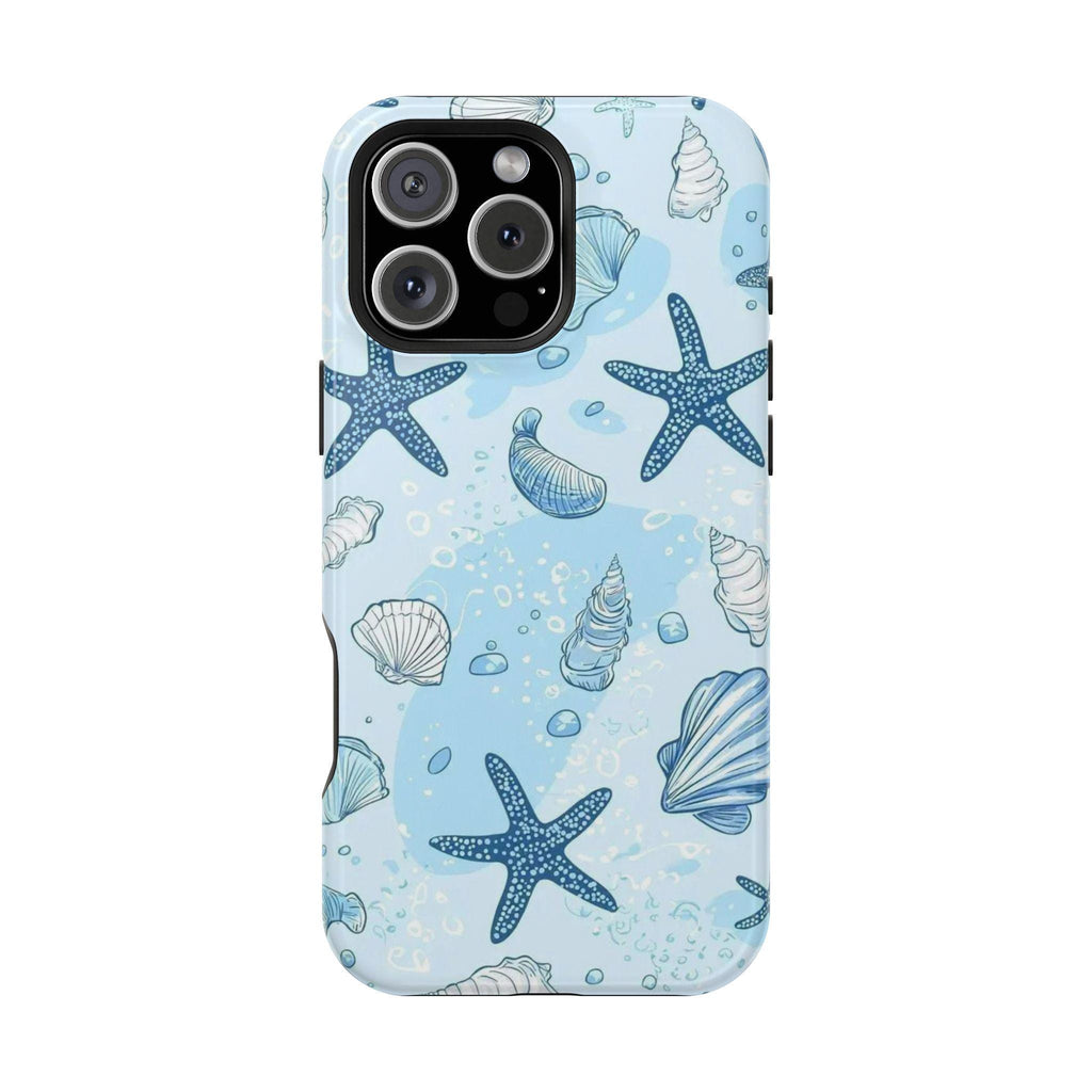 Blue Seashell and Starfish Phone Case