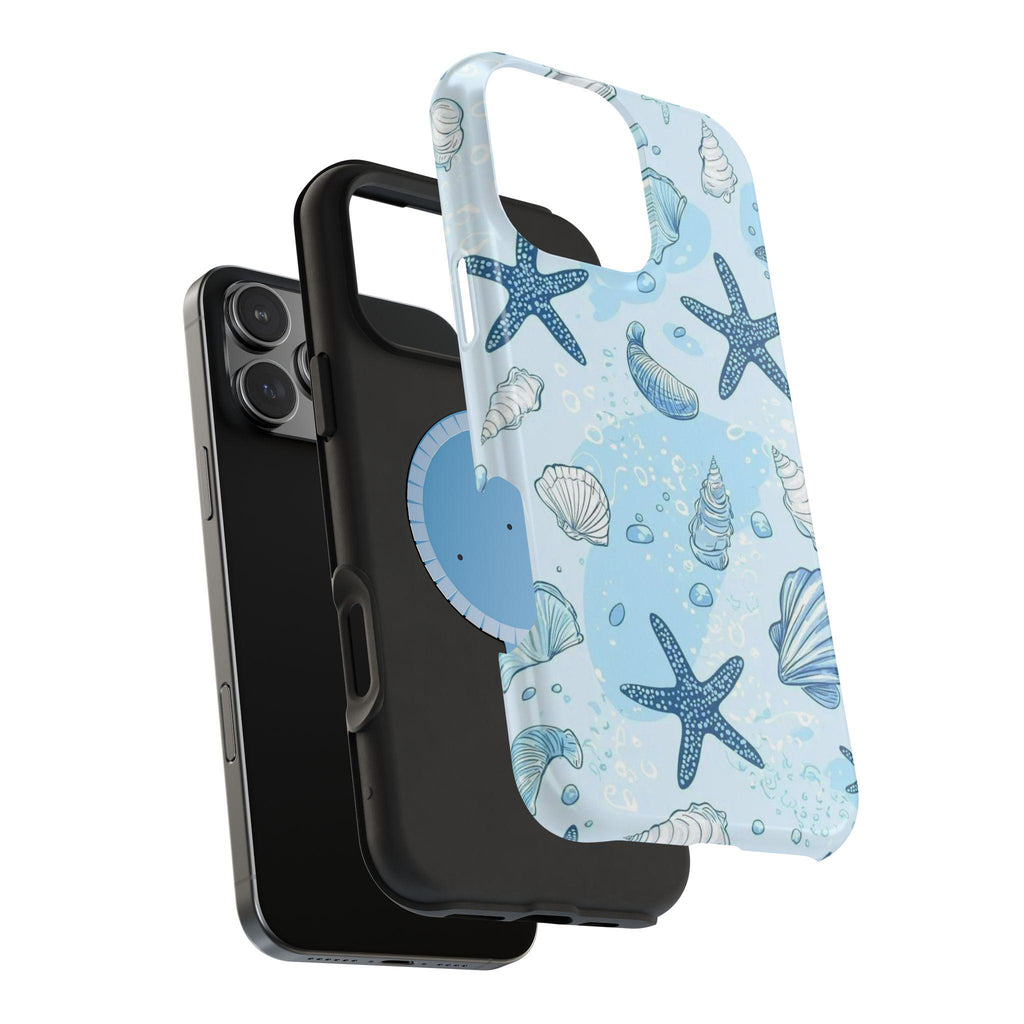 Blue Seashell and Starfish Phone Case