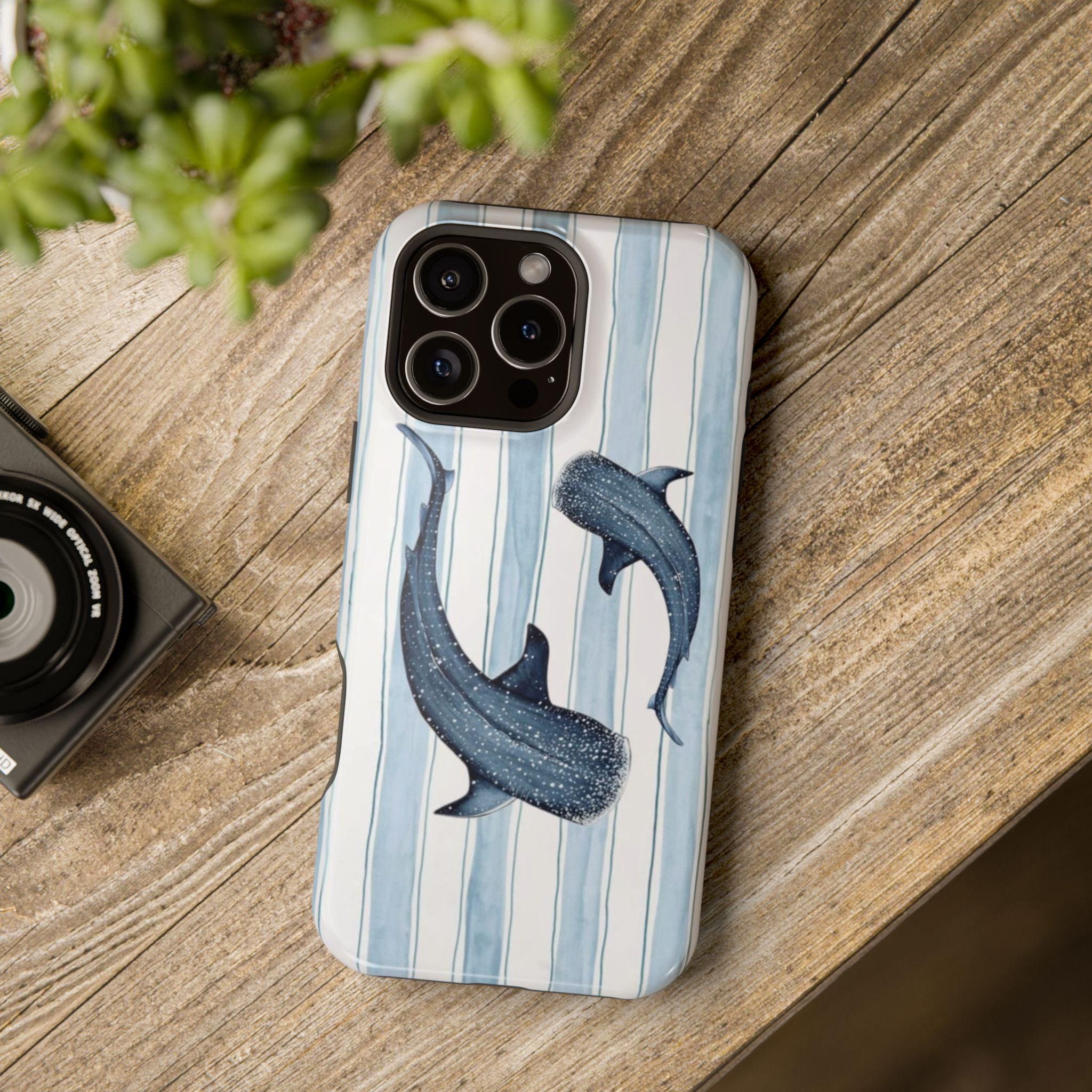 Blue Whale Illustration Phone Case | Magnetic Impact-Resistant Case