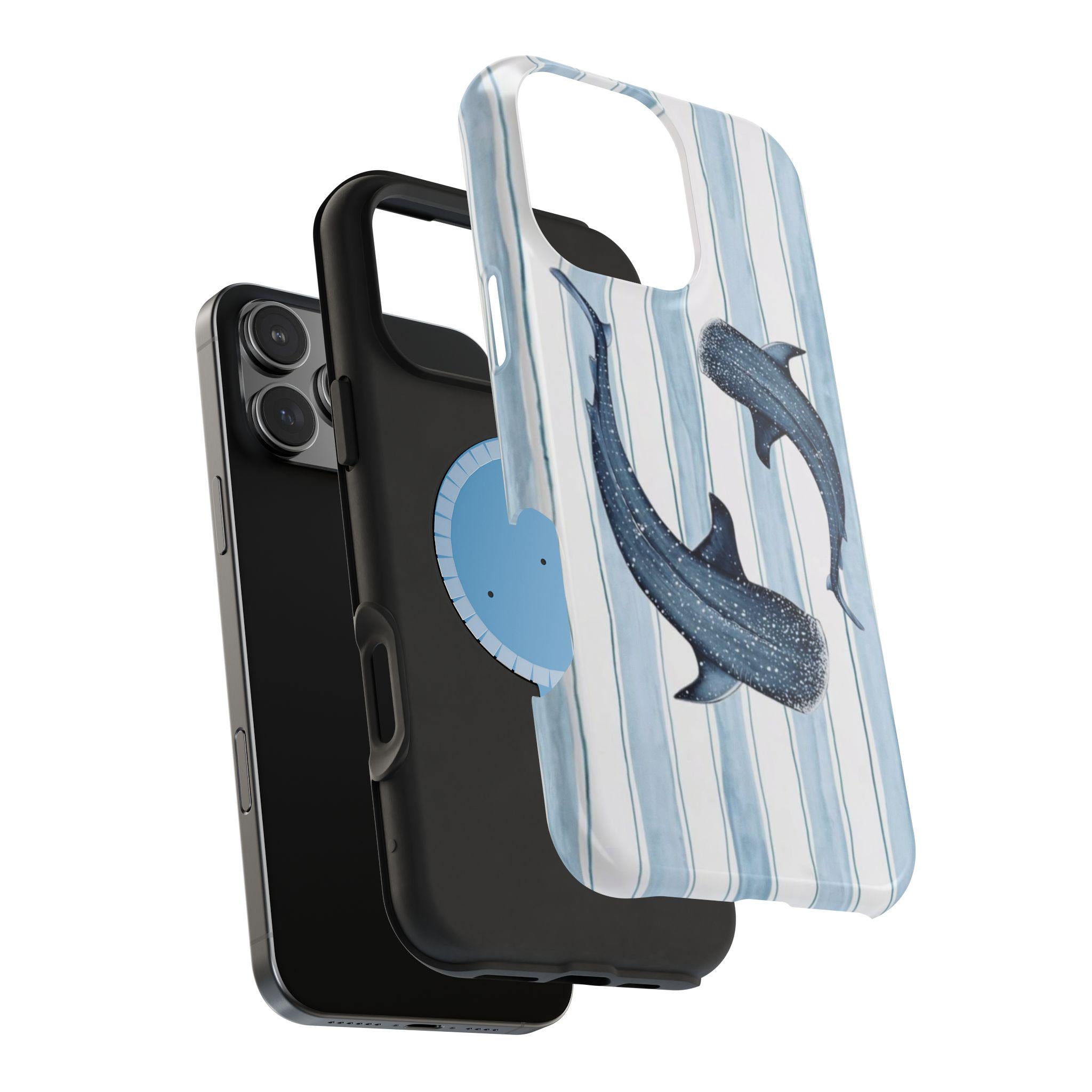 Blue Whale Illustration Phone Case | Magnetic Impact-Resistant Case