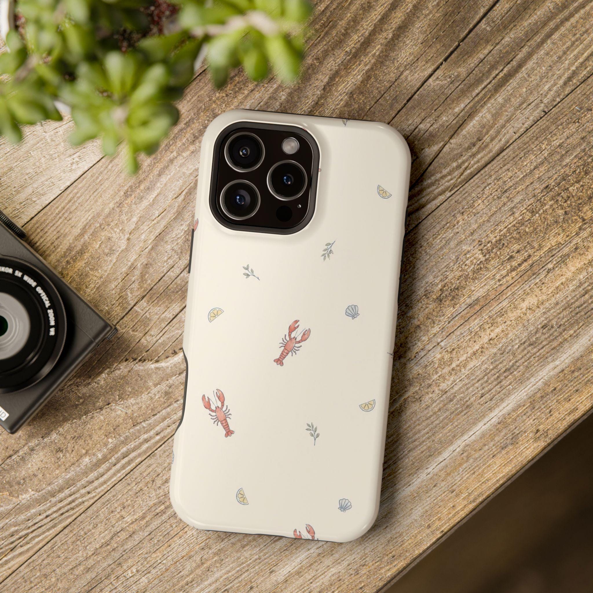 Tiny Lobster Pattern Phone Case | Magnetic Impact-Resistant Case