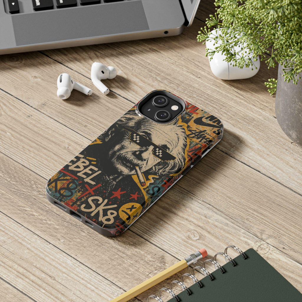 Graffiti Genius Illustration Phone Case | Street Art Scientist Design