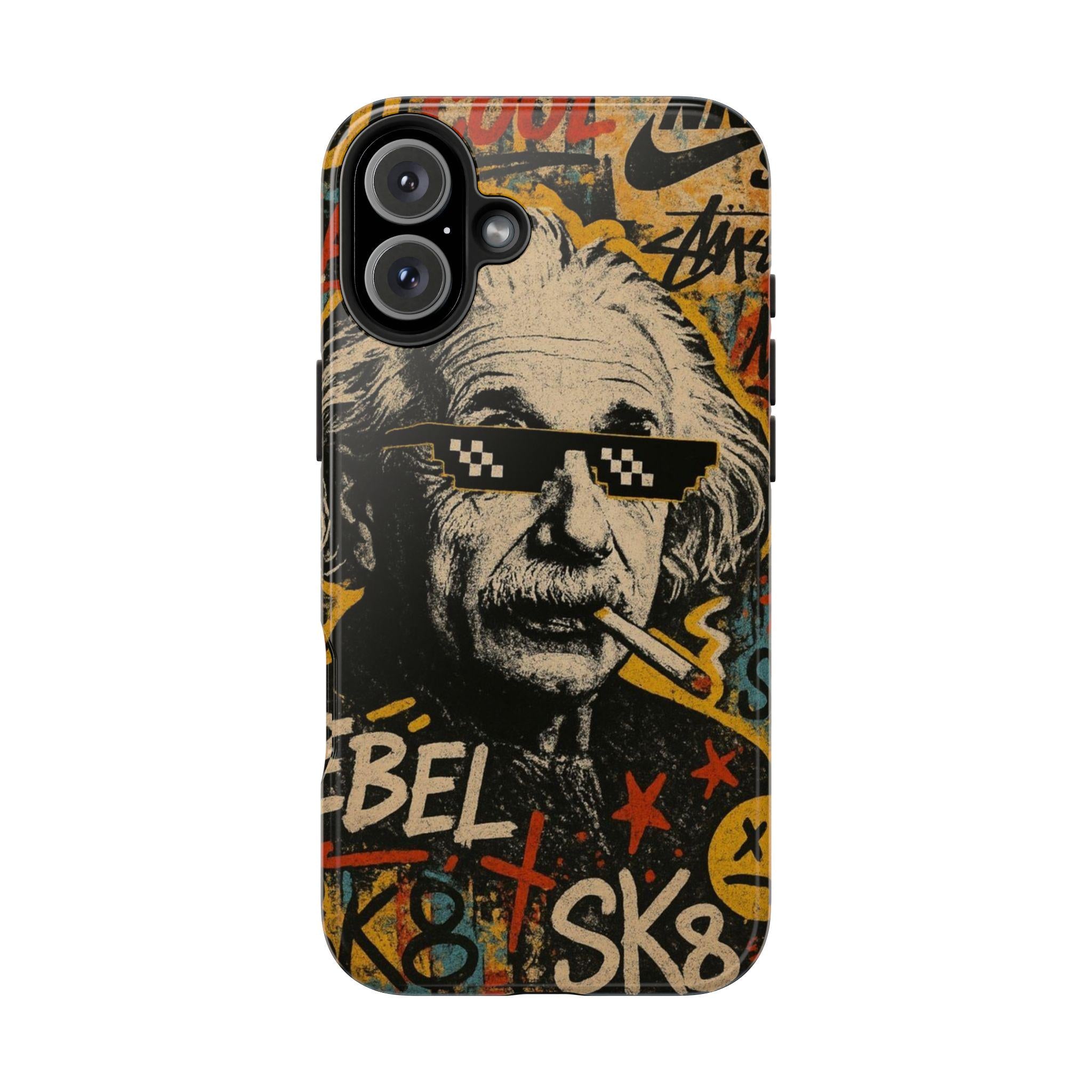 Graffiti Genius Illustration Phone Case | Street Art Scientist Design