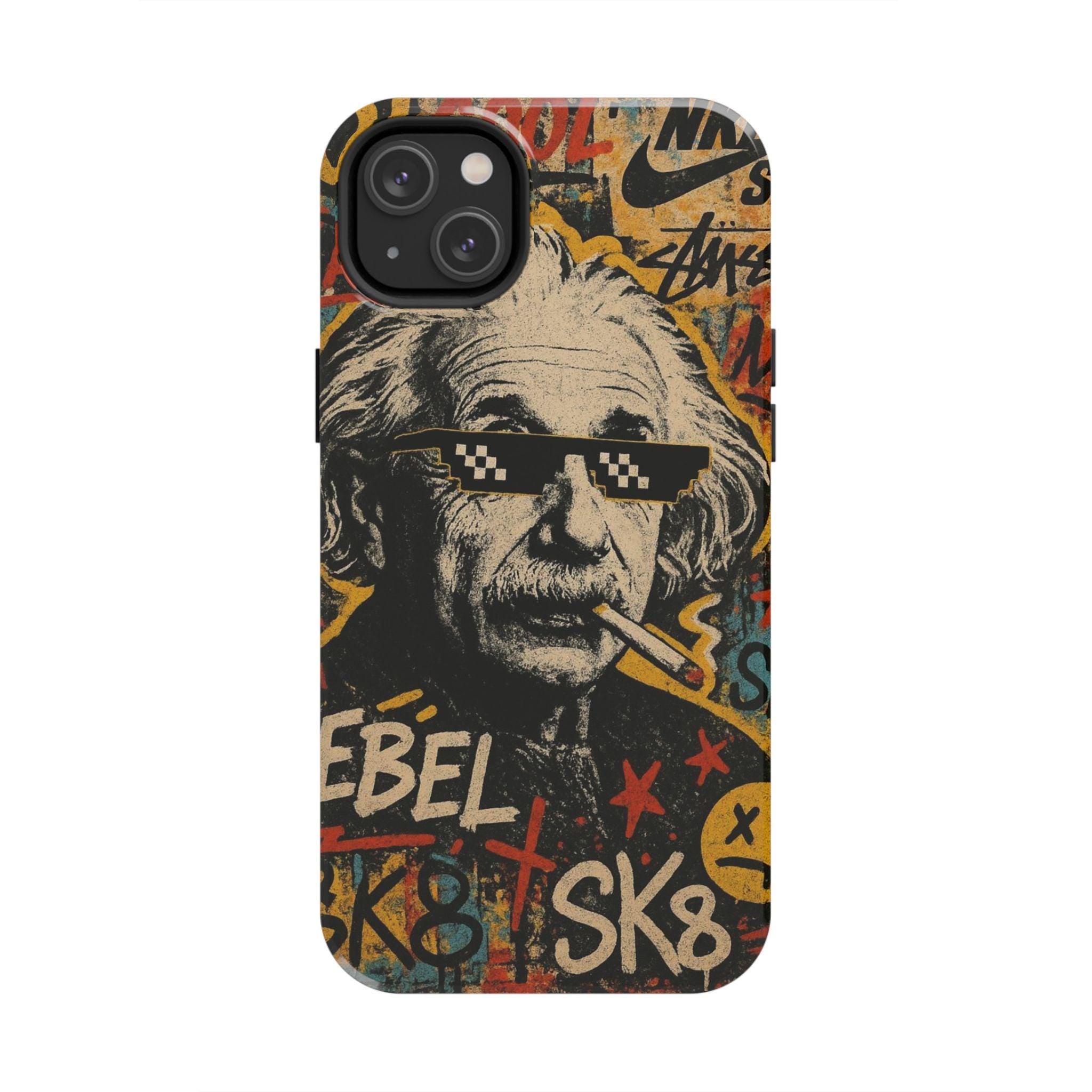 Graffiti Genius Illustration Phone Case | Street Art Scientist Design
