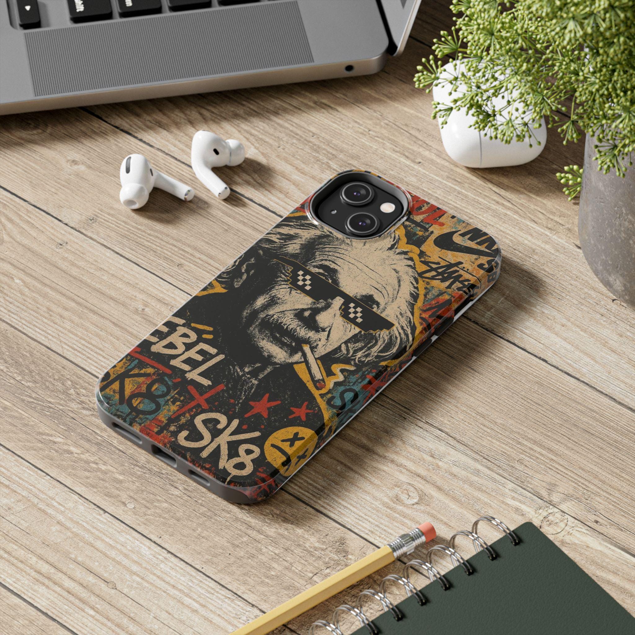 Graffiti Genius Illustration Phone Case | Street Art Scientist Design
