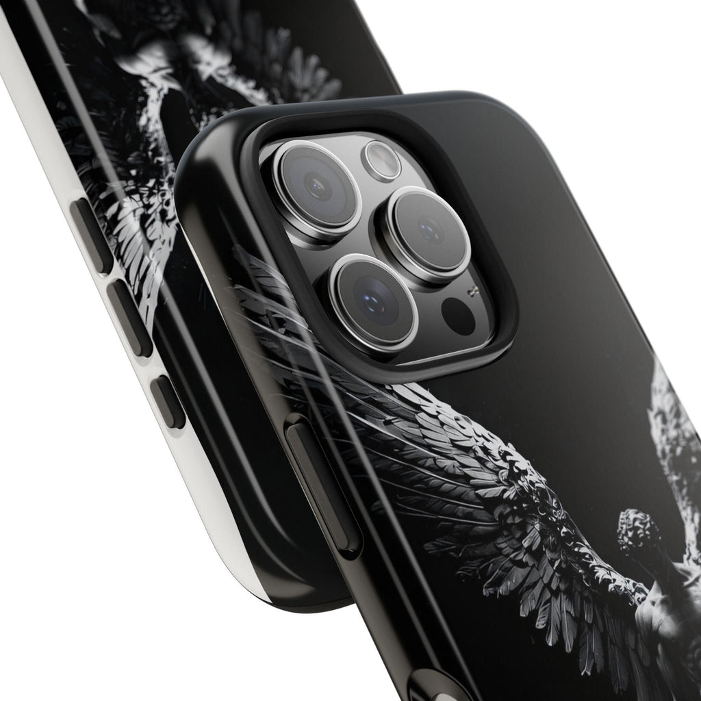 Dark Fallen Angel Phone Case | Tough Phone Case, Gothic Winged Statue