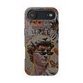 David Statue Collage Phone Case | Retro Newspaper, Pixel Sunglasses